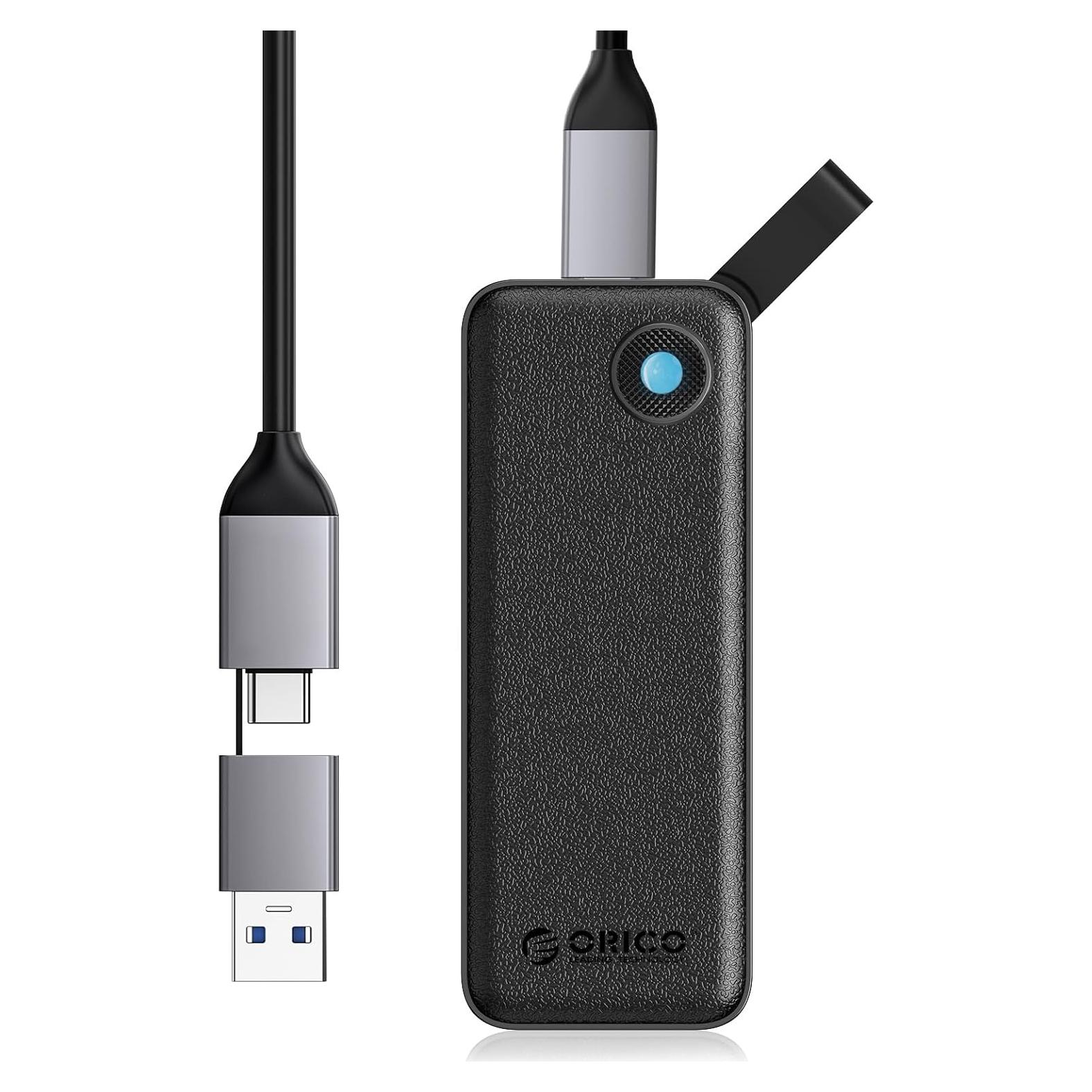 Portable SSD 512GB, Up to 1050MB/s External Solid State Drives, Ultra-Portable, 2-in-1 USB-C & USB-A Cable, Reliable Storage for Type C Smartphone, Tablet, PC, Mac - B10PRO