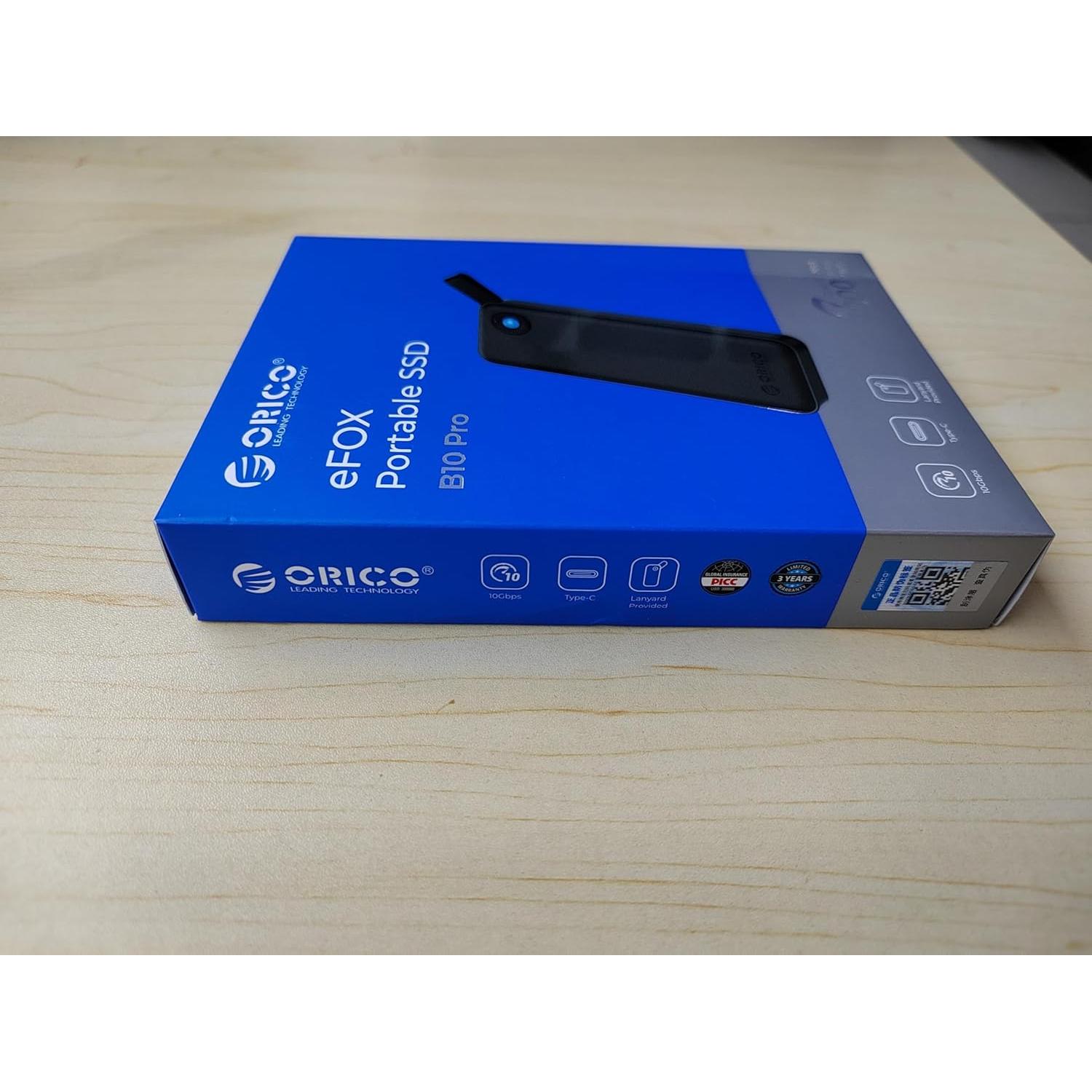 Portable SSD 512GB, Up to 1050MB/s External Solid State Drives, Ultra-Portable, 2-in-1 USB-C & USB-A Cable, Reliable Storage for Type C Smartphone, Tablet, PC, Mac - B10PRO