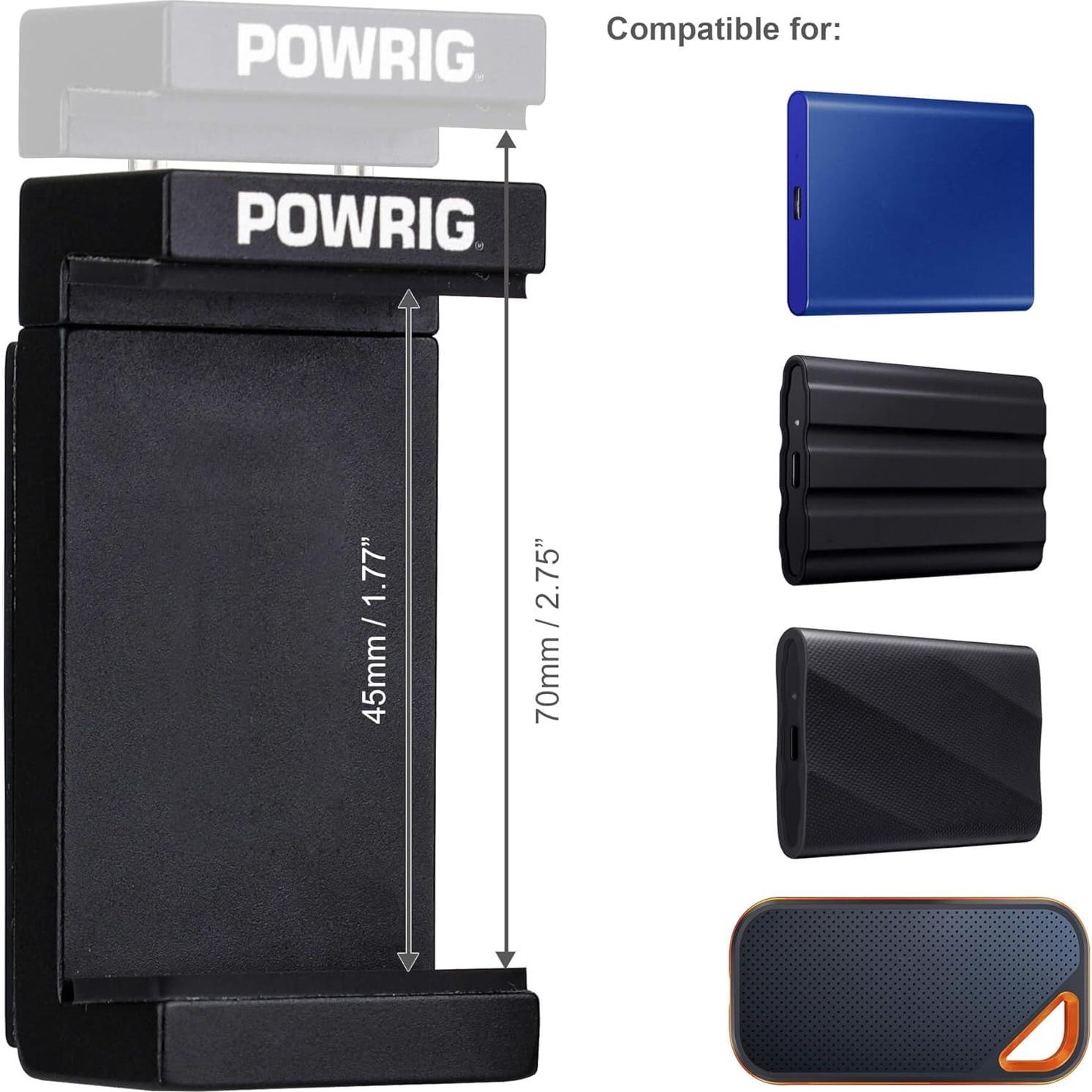 Soporte para SSD POWRIG EM-PC, compatible con T5/T7, 4.5-7 cm