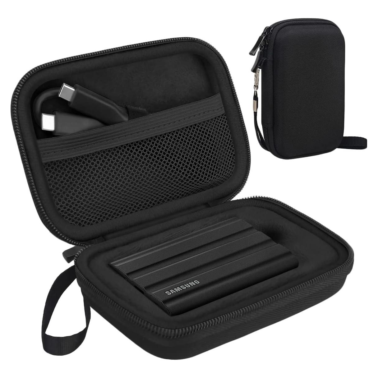 Funda Dura Lacdo para SSD Samsung T7 Shield 500GB-4TB Negro