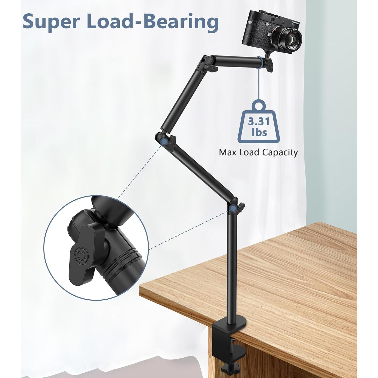 Soporte de cámara flexible Tinpops para mesa 34-90 cm
