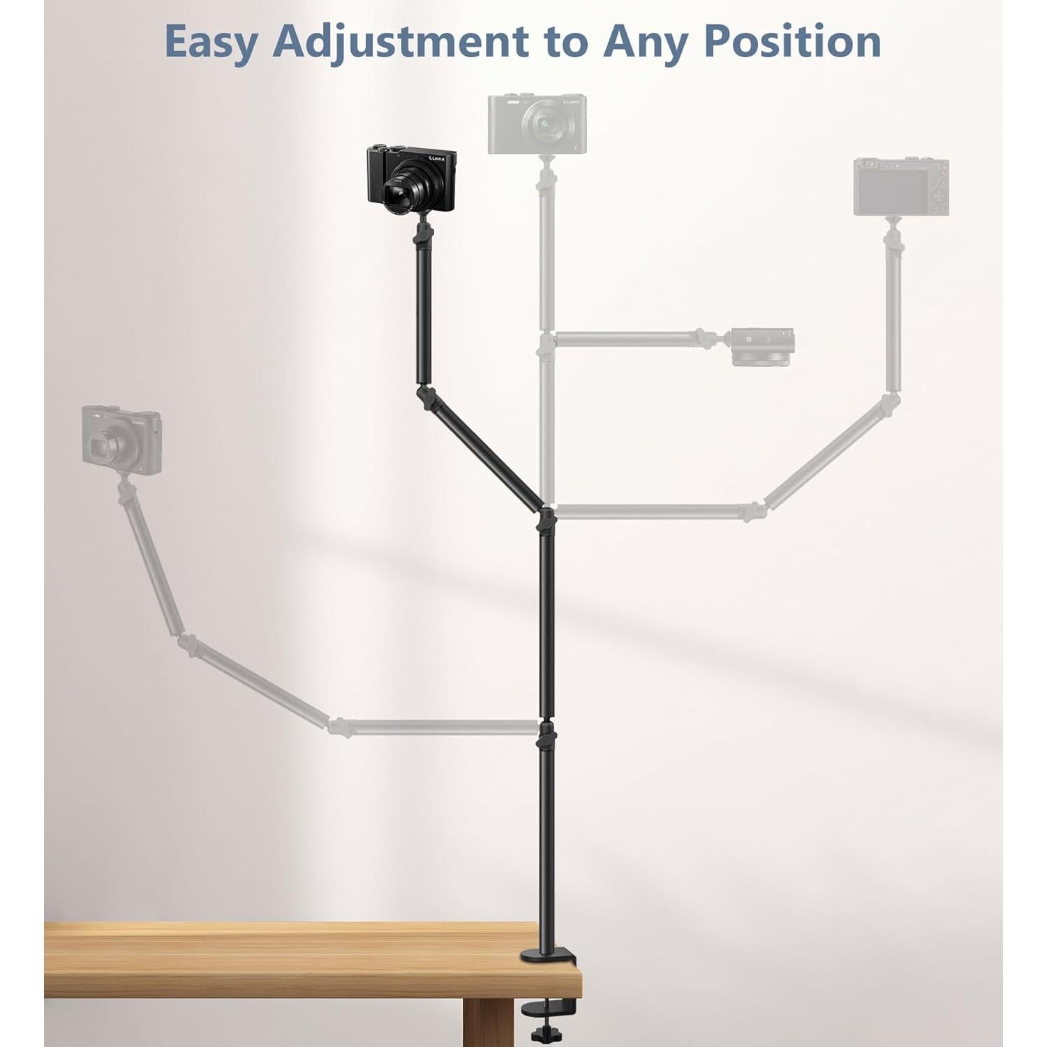 Soporte de cámara flexible Tinpops para mesa 34-90 cm