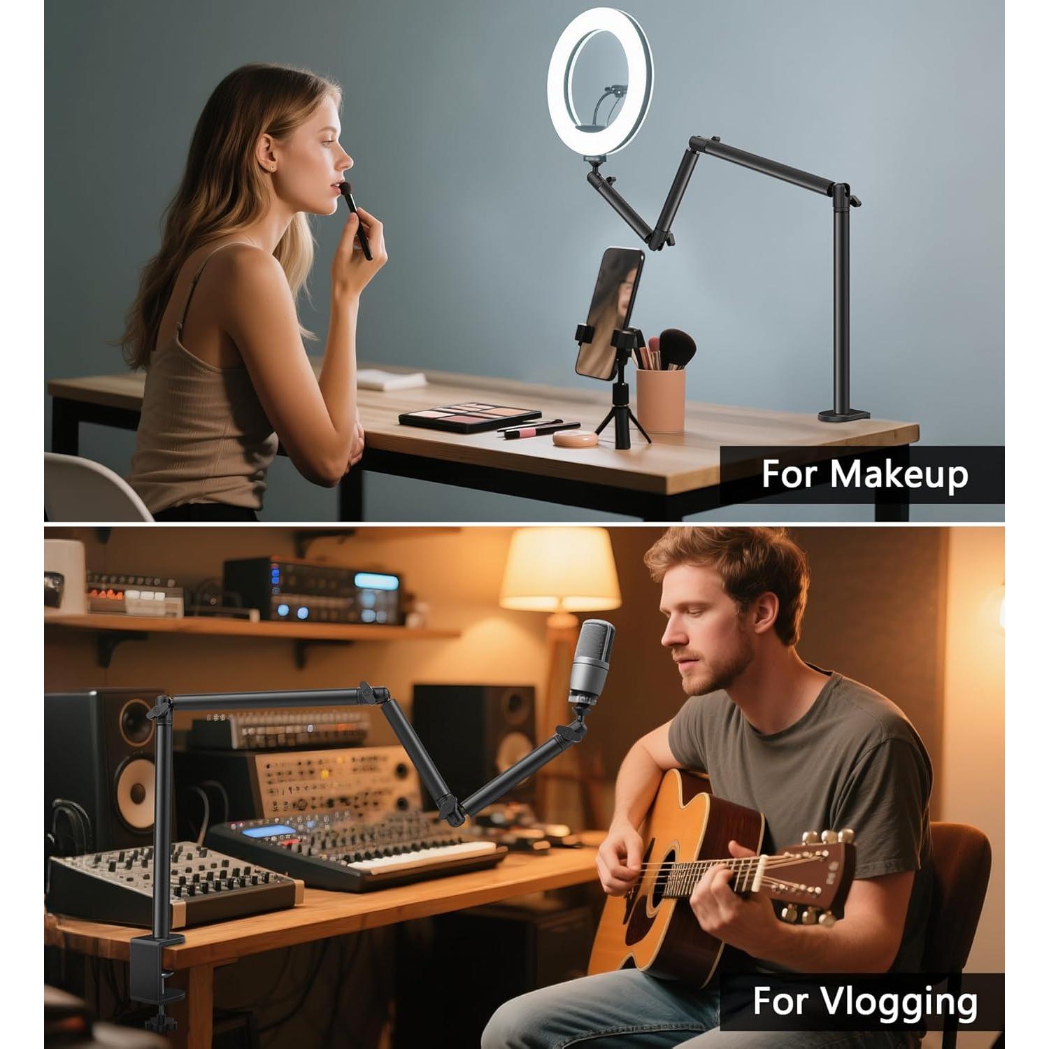 Soporte de cámara flexible Tinpops para mesa 34-90 cm