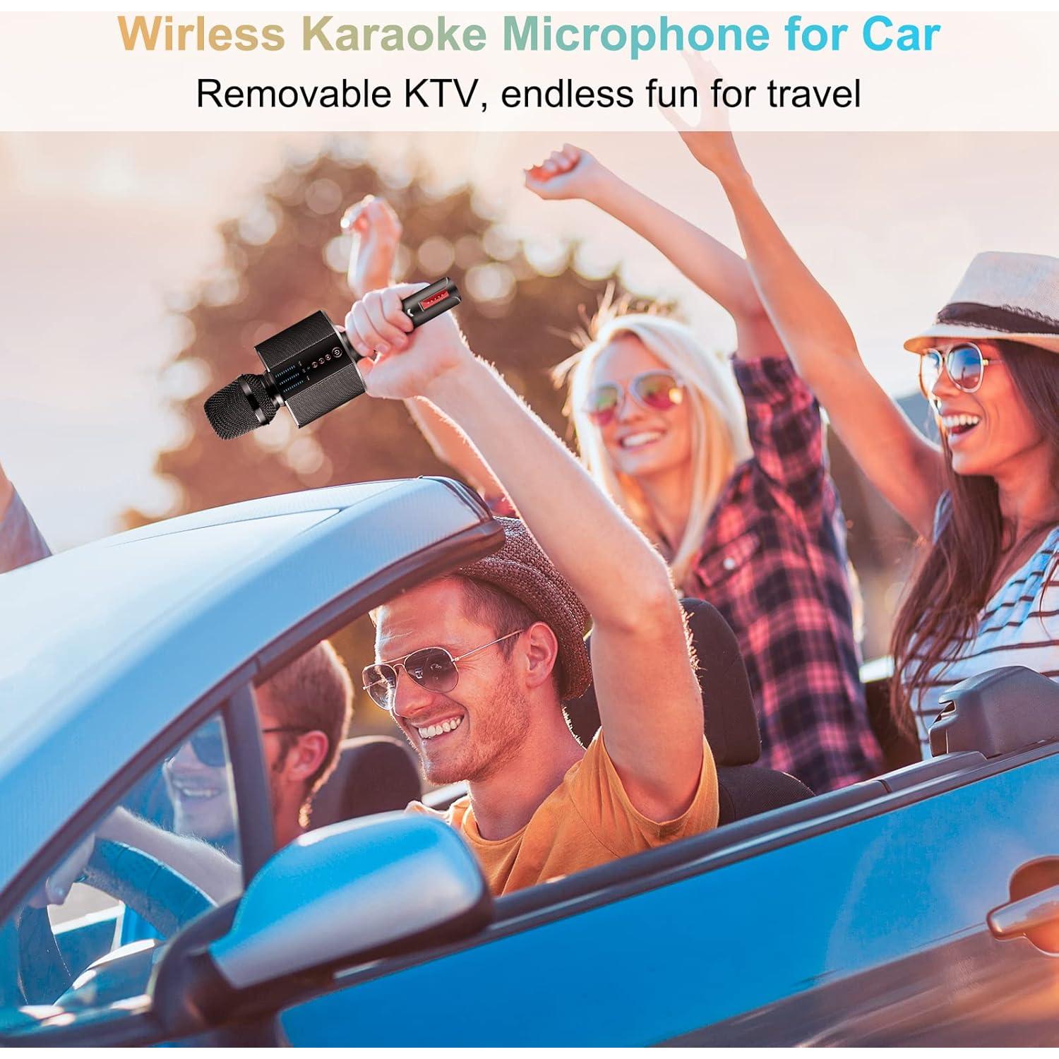 Micrófono de Karaoke BONAOK G50 Inalámbrico Bluetooth Negro