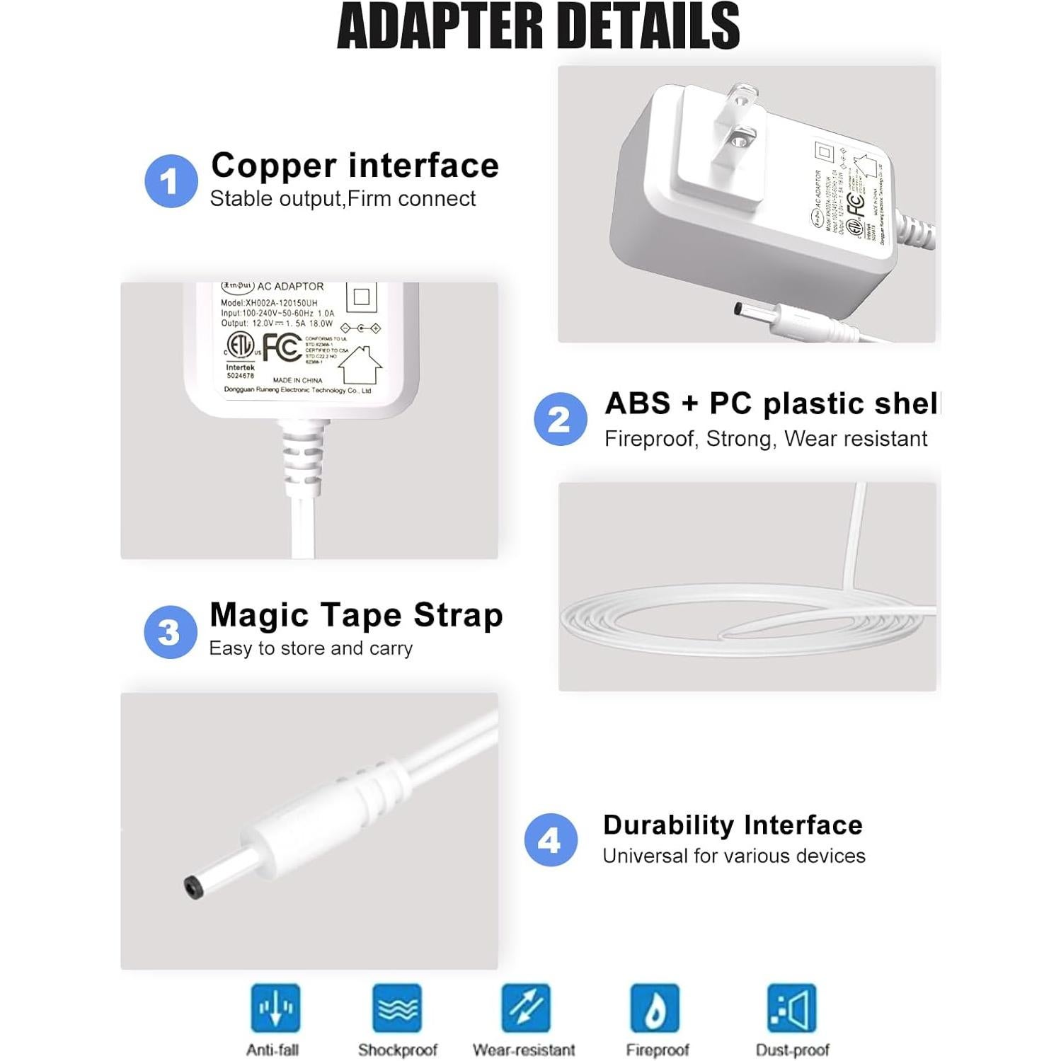 Cargador SOLICE 18W para TP-Link Deco X55, X20, M4, M5