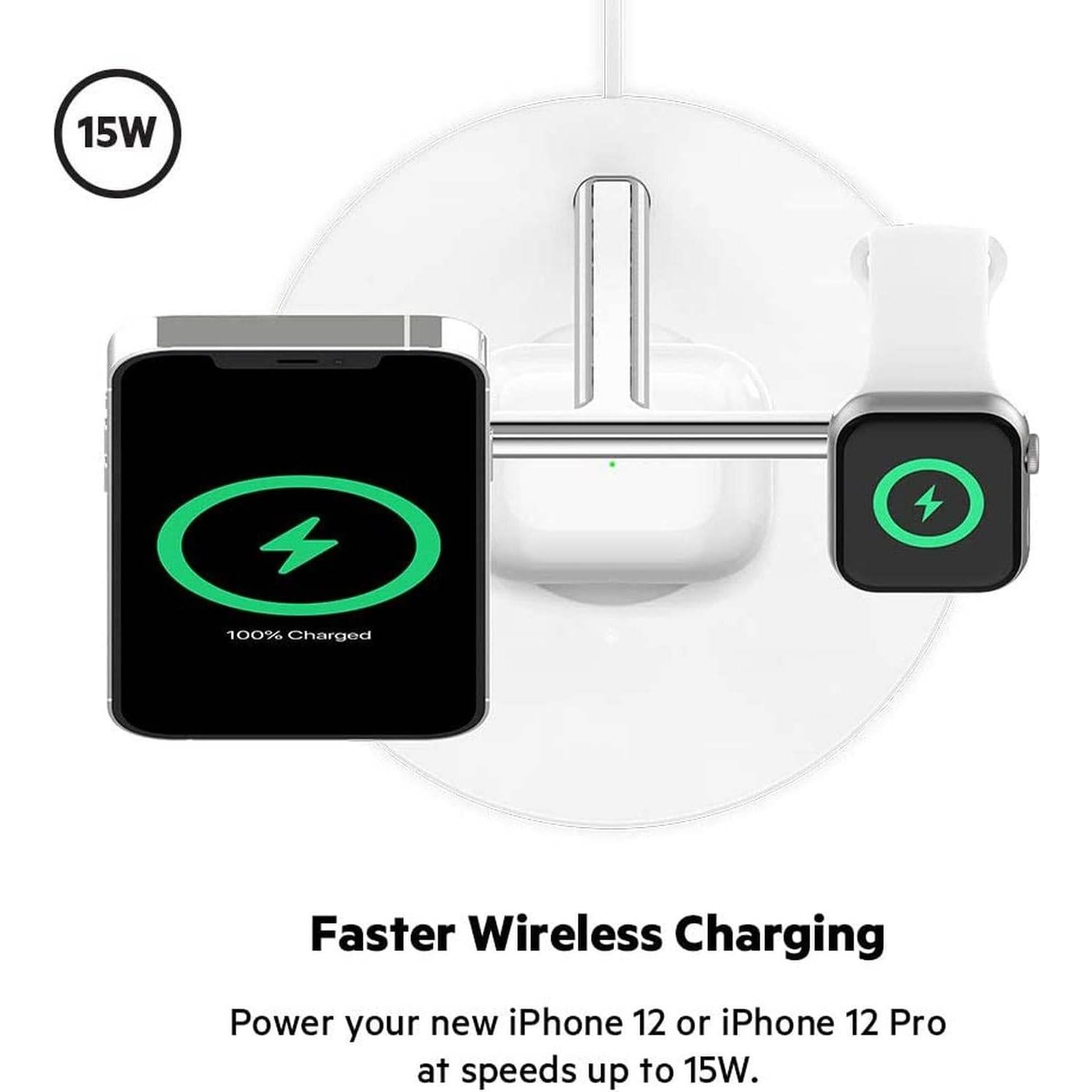 Cargador Inalámbrico Belkin BoostCharge PRO 3 en 1 MagSafe