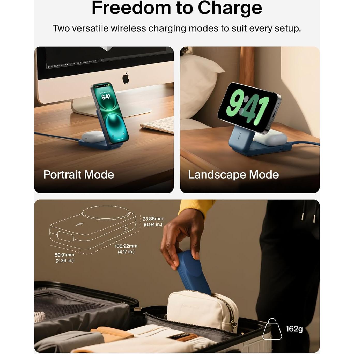 Cargador Inalámbrico Magnético Belkin 25W 2-en-1 para iPhone