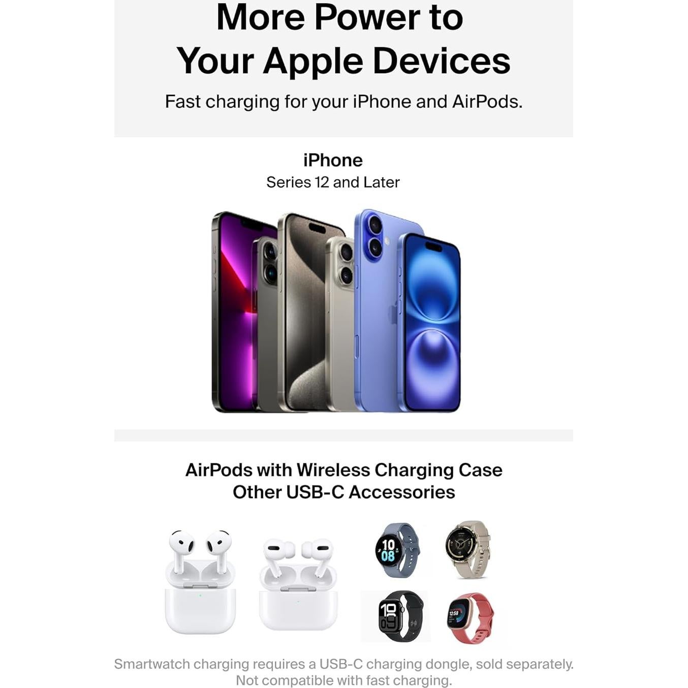 Cargador Inalámbrico Magnético Belkin 25W 2-en-1 para iPhone