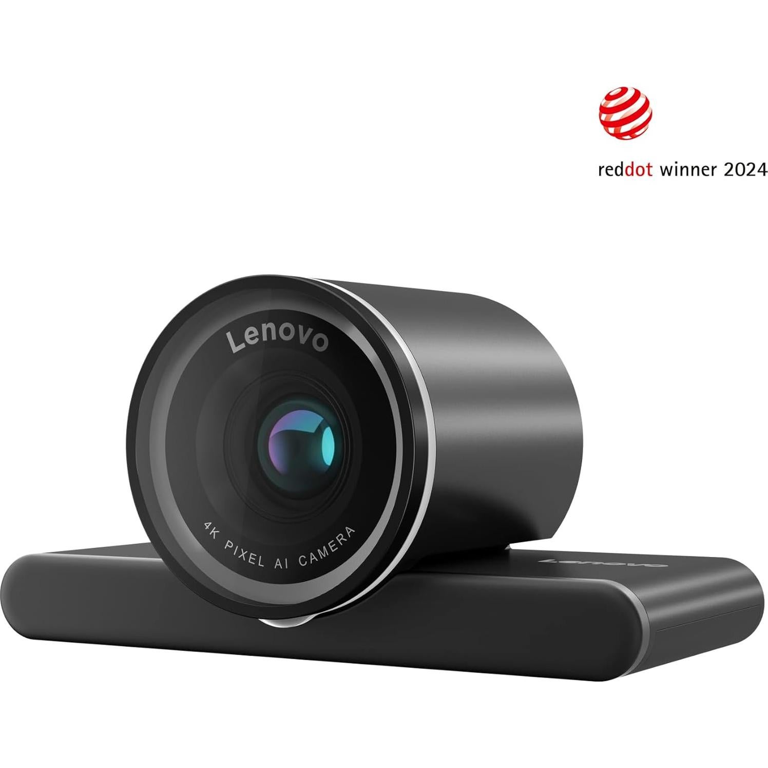 Webcam Pro 4K Lenovo con AI, Micrófono y Certificación Teams