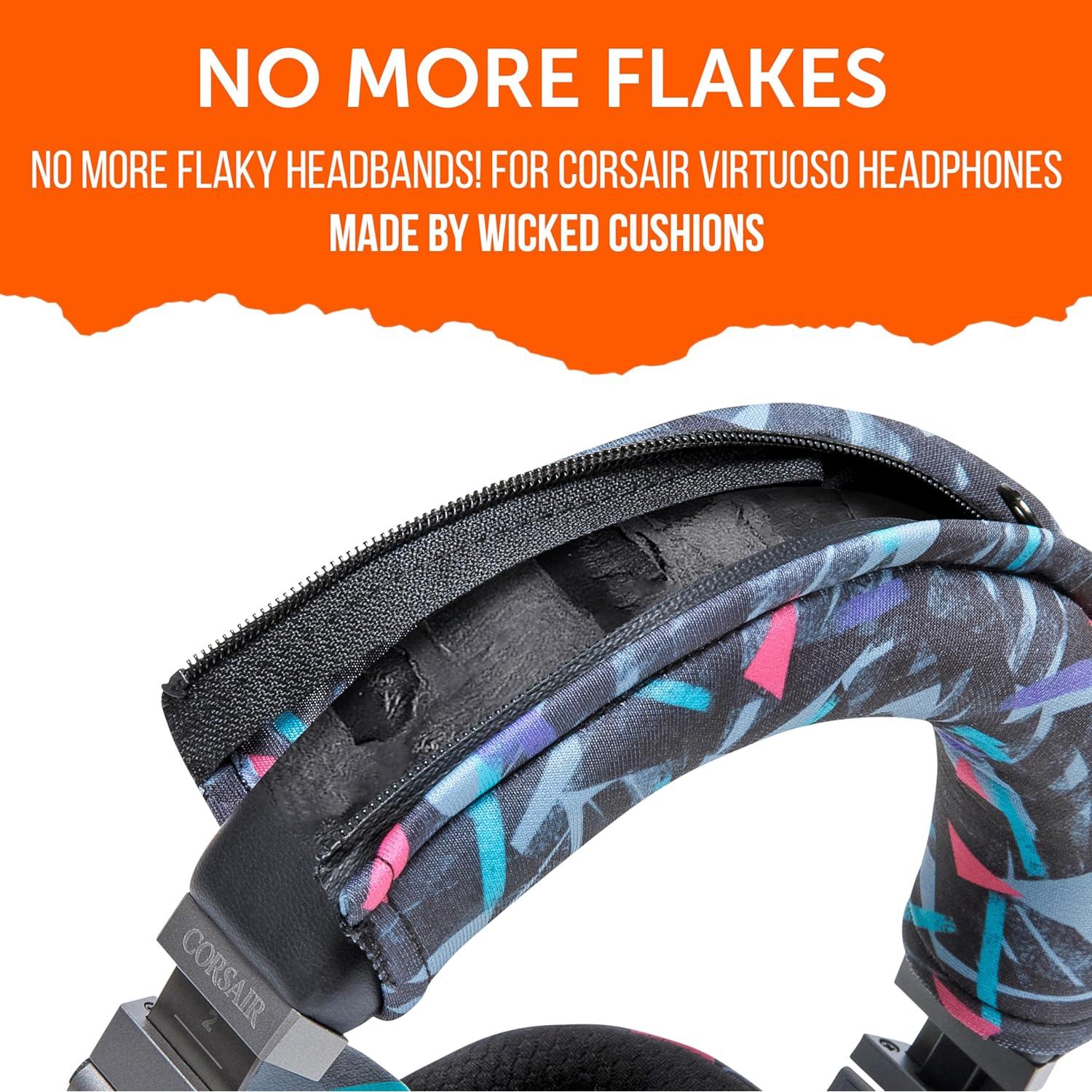 Cubierta Protectora WC BandZ para Auriculares Corsair Virtuoso - Negro