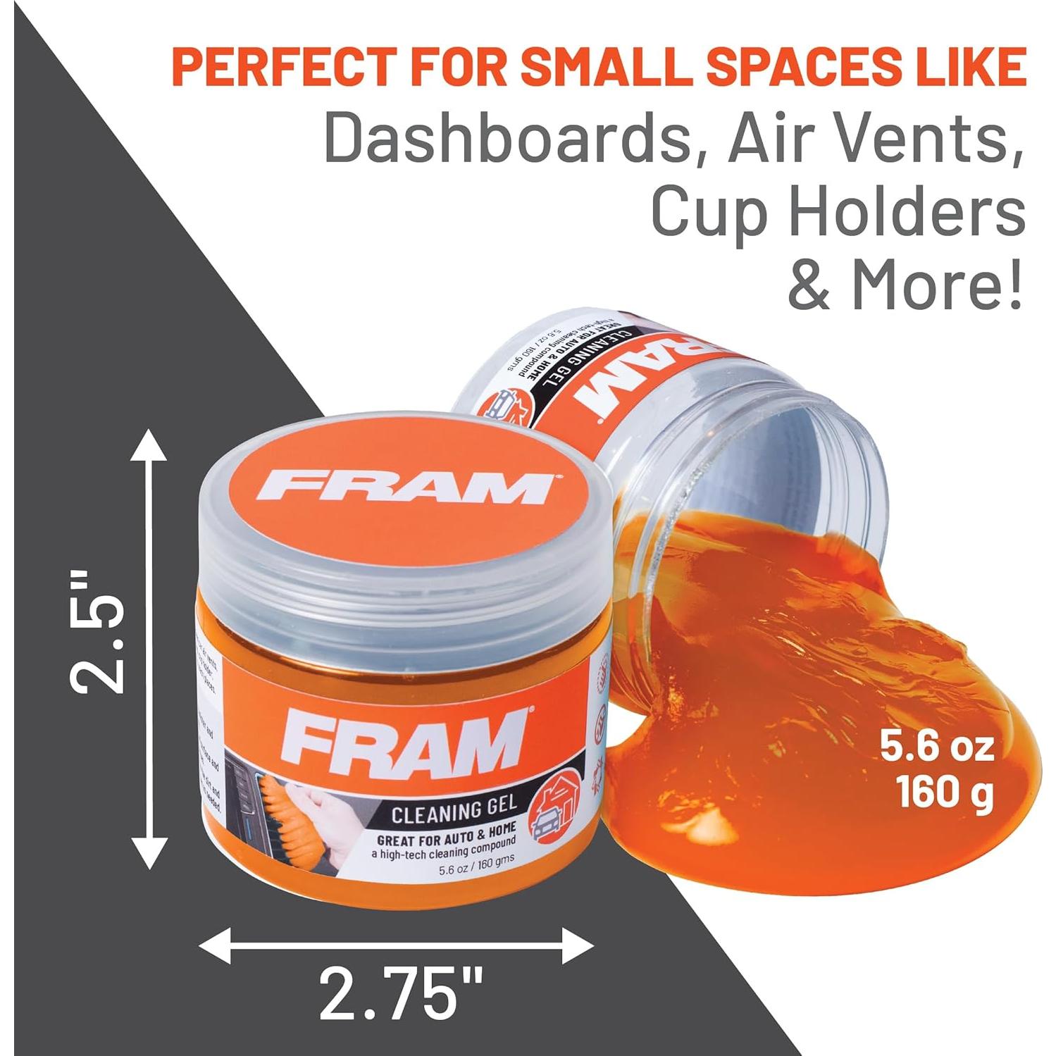 Gel de limpieza FRAM FEK40007AM para coche y hogar 160g 2pk