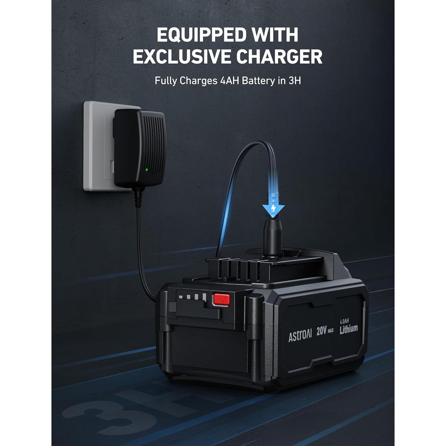 Compresor de Aire Portátil AstroAI TC4 470W 150PSI Batería 4000mAh