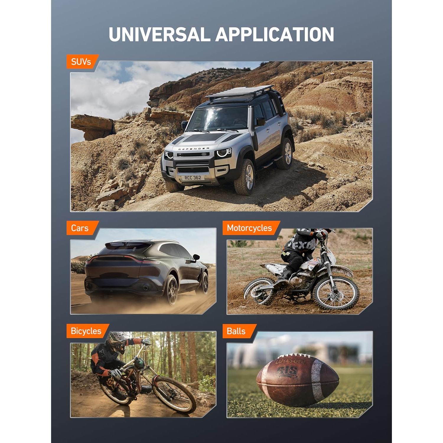 Compresor de Aire Portátil AstroAI TC4 470W 150PSI Batería 4000mAh