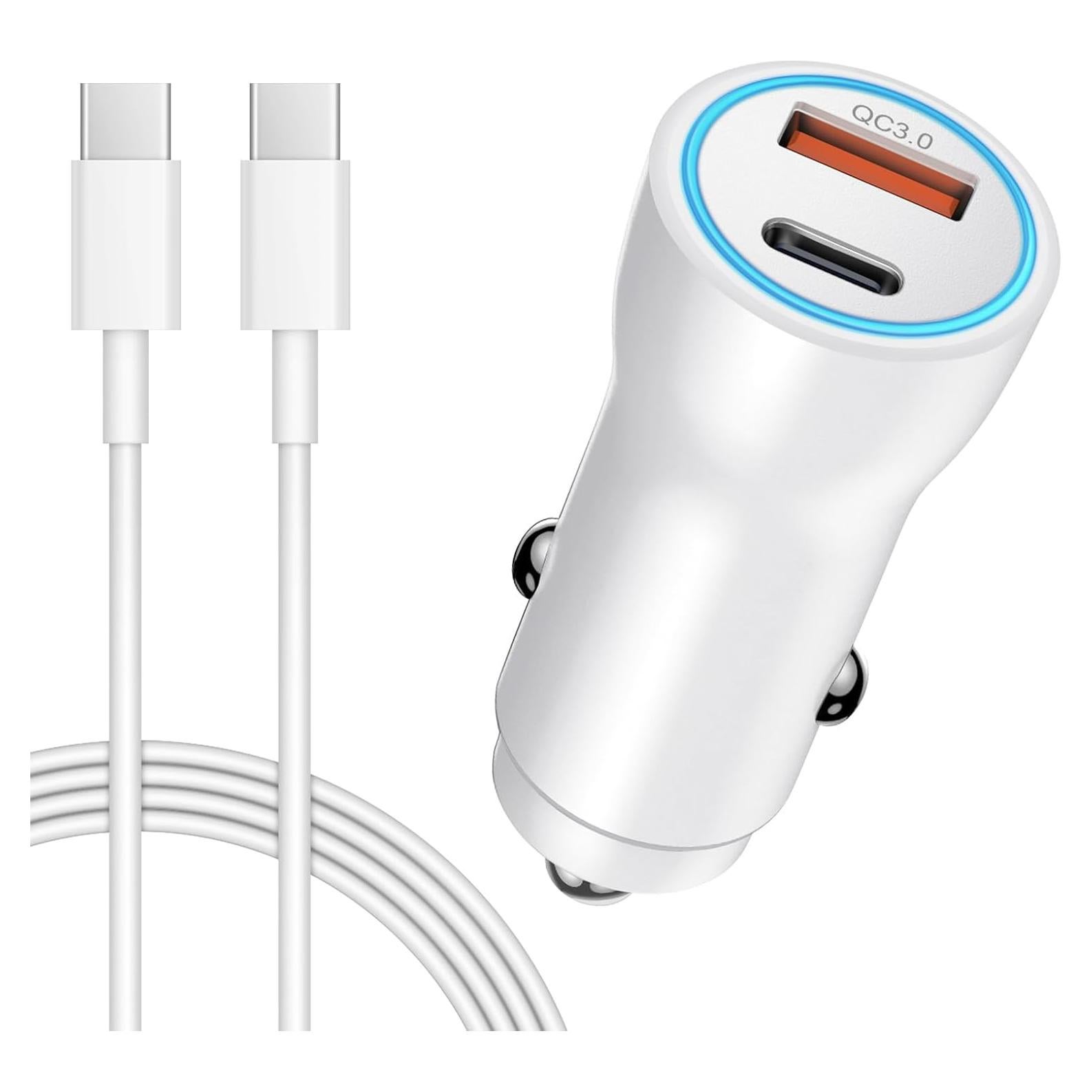 Cargador de Coche Rápido Coreykin 43W USB C Doble Puerto