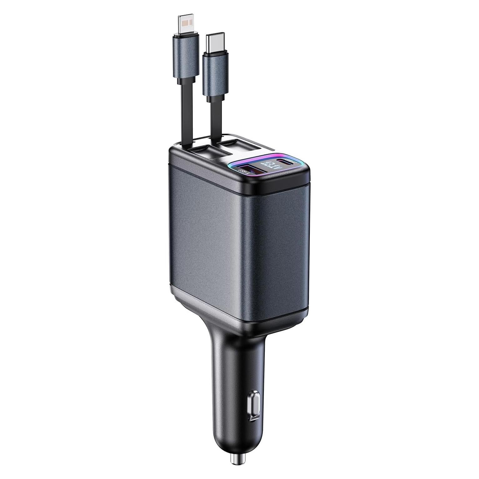 Cargador de coche USB C 5 en 1 SCHUGS 247W con monitor