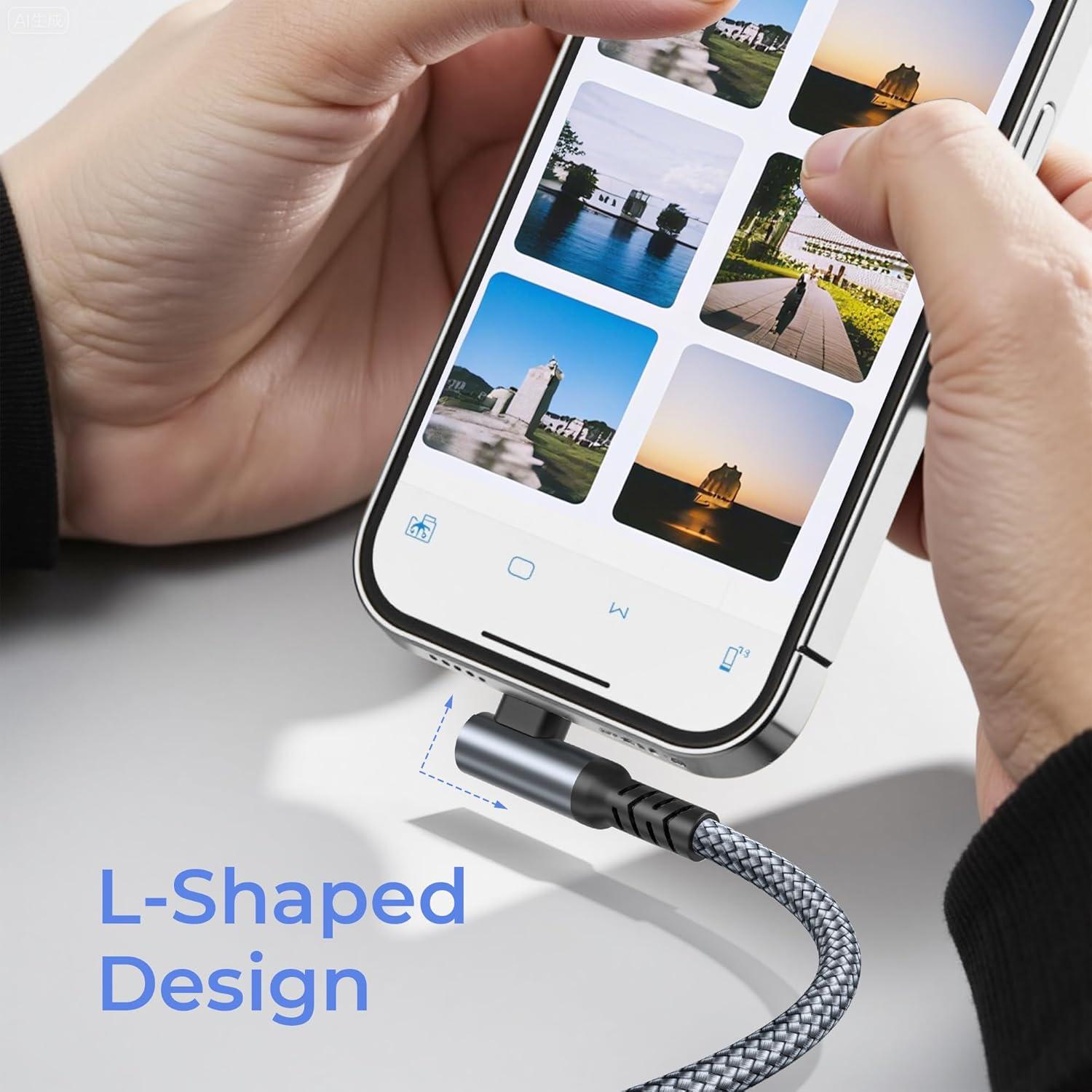 Cargador Basesailor USB-C a Lightning 3M Carga Rápida iPhone