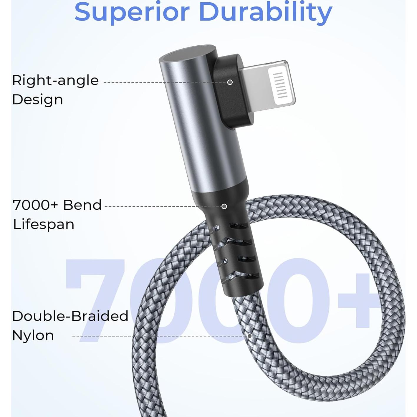 Cargador Basesailor USB-C a Lightning 3M Carga Rápida iPhone