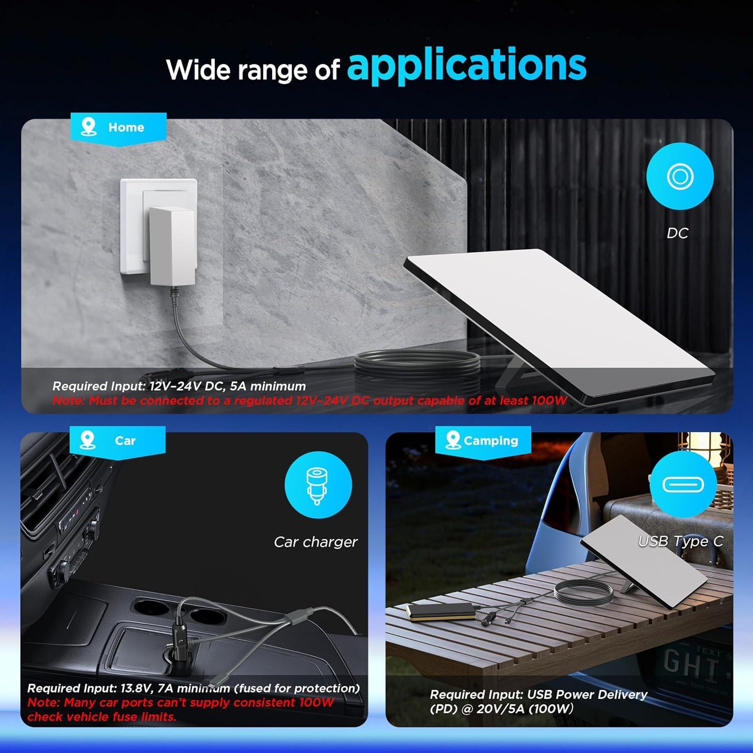 Cable Mini Starlink 3 en 1 3M - Cargador USB C y DC a DC