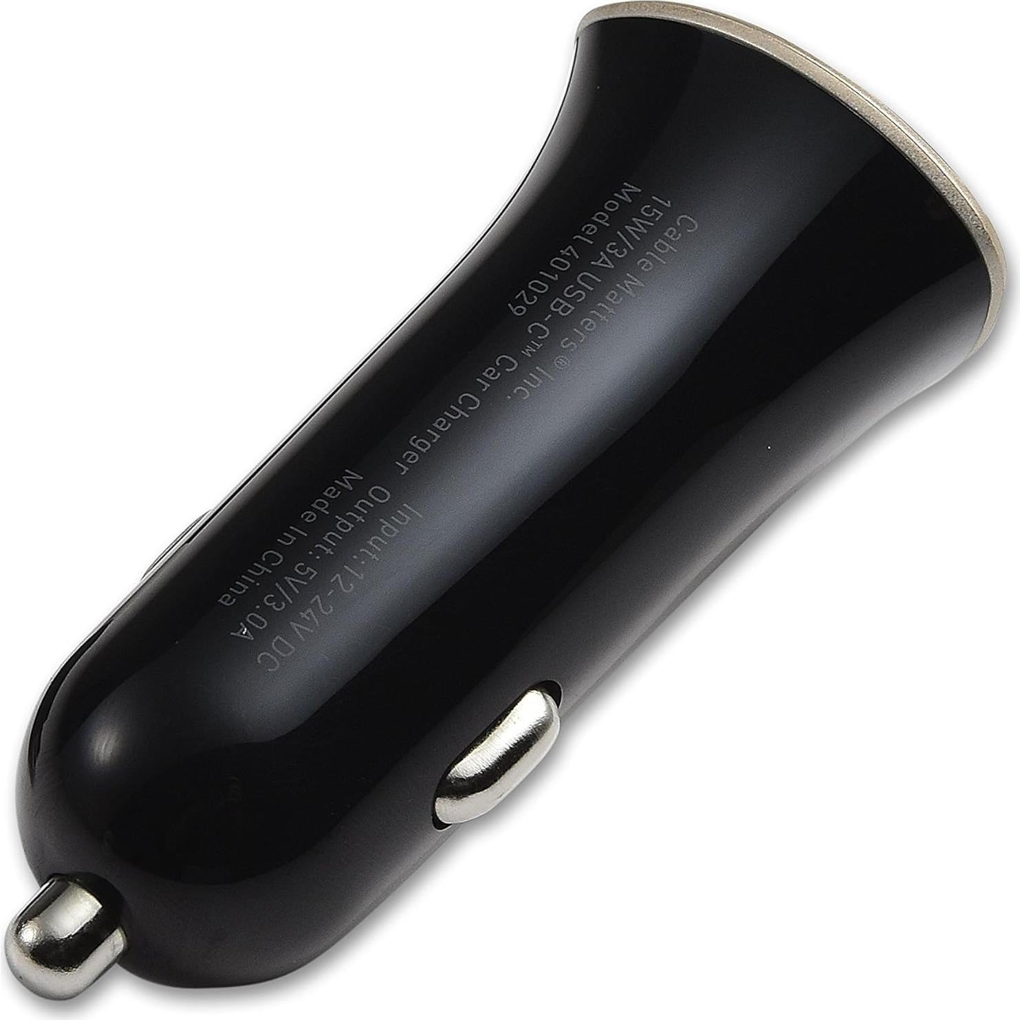 Cargador de Coche USB-C 15W 3A Cable Matters con Cable 1m