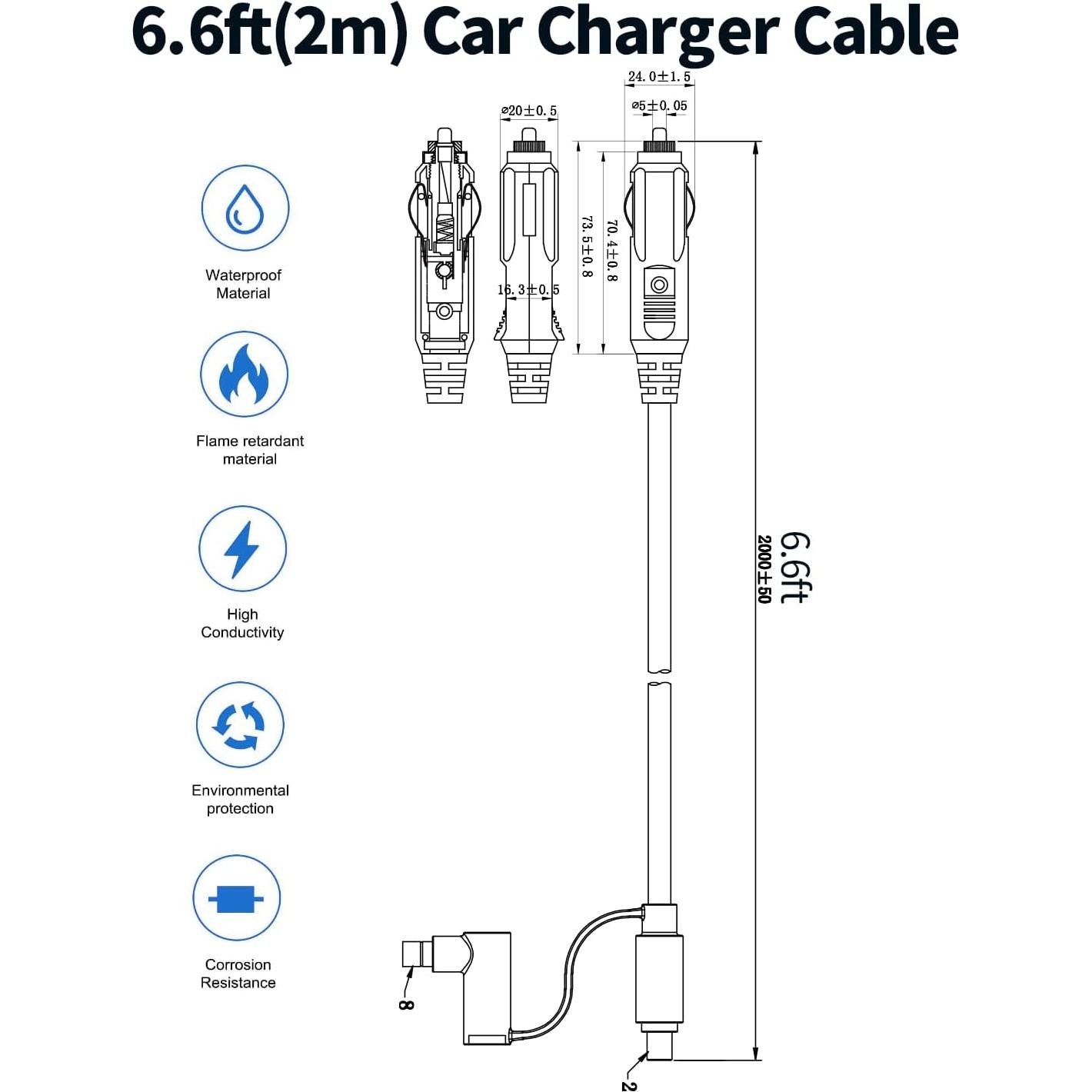 Cargador de coche 12V/24V Tonton DC7909 a DC8020 15A