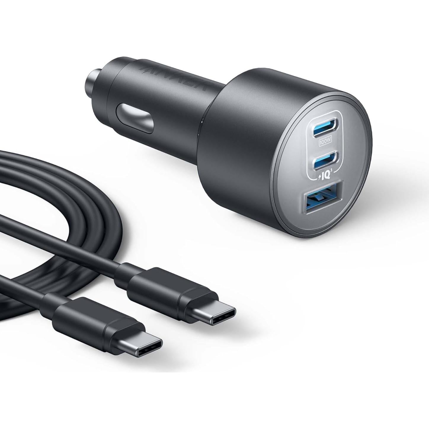 Cargador de coche USB-C Anker 167.5W con carga magnética 360°