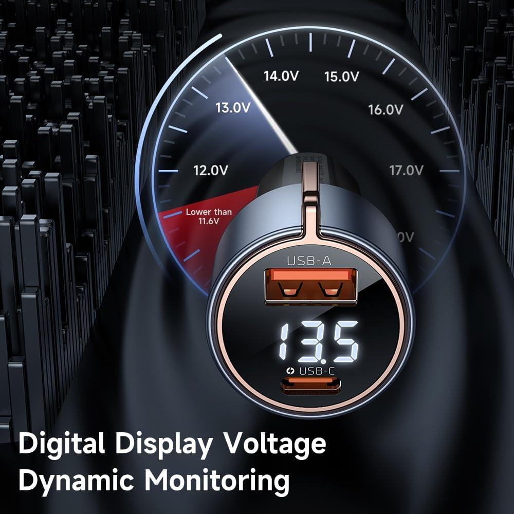 Cargador de Coche Mcdodo 75W USB A+C Doble Puerto Rápido