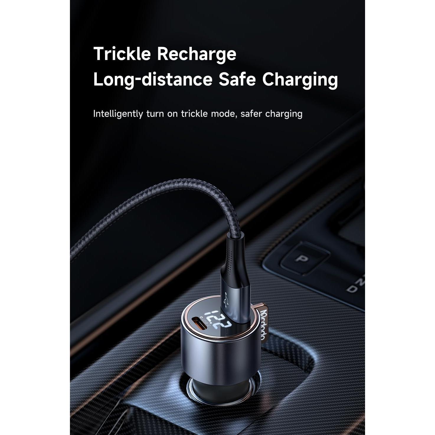 Cargador de Coche Mcdodo 75W USB A+C Doble Puerto Rápido