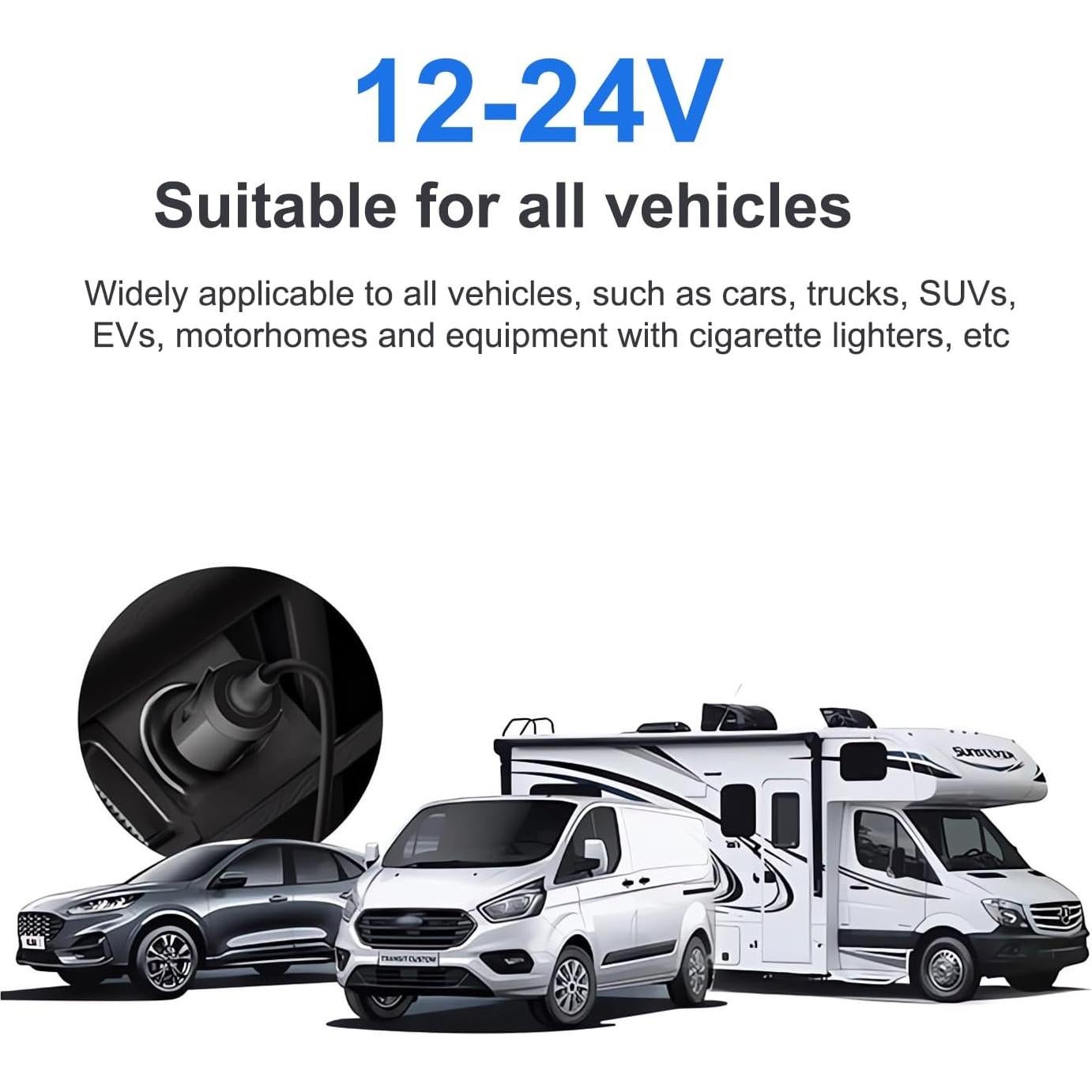 Cargador de Coche USB-C HKY 100W para Laptop MacBook Pro/Air