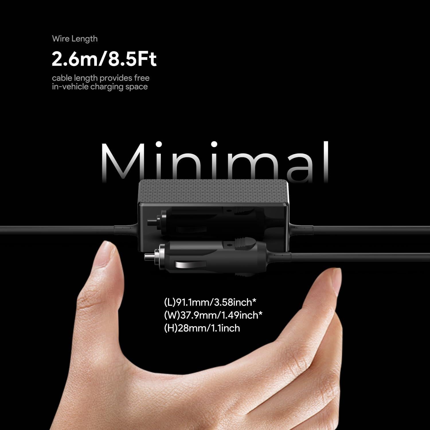 Cargador de Coche USB-C HKY 100W para Laptop MacBook Pro/Air