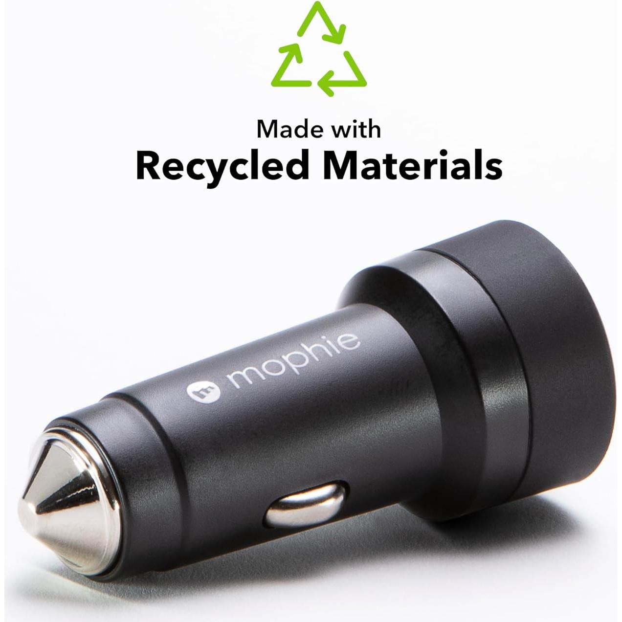 Cargador de coche Mophie 30W USB-C - Carga rápida ecológica