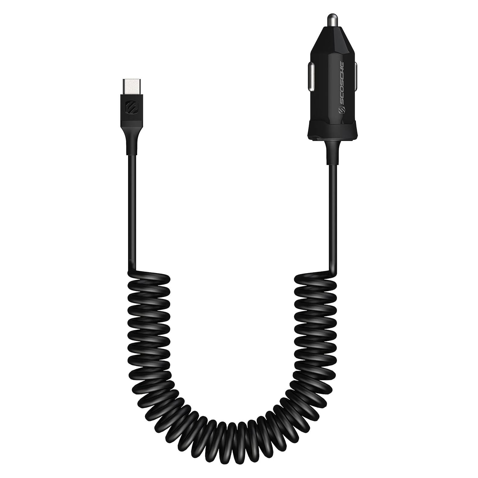 Cargador de Coche Scosche PowerVolt 20W USB-C con Cable 1-3 pies