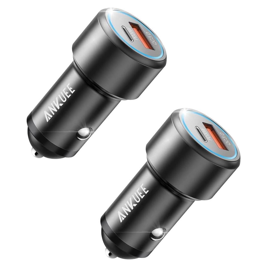Cargador de Coche USB C Ankuee 20W PD y QC 3.0 Rápido