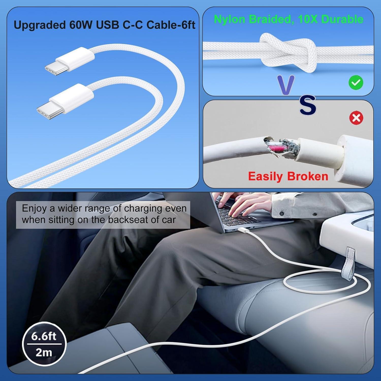 Cargador de coche USB C 65W Avatcen 4 Puertos Rápido