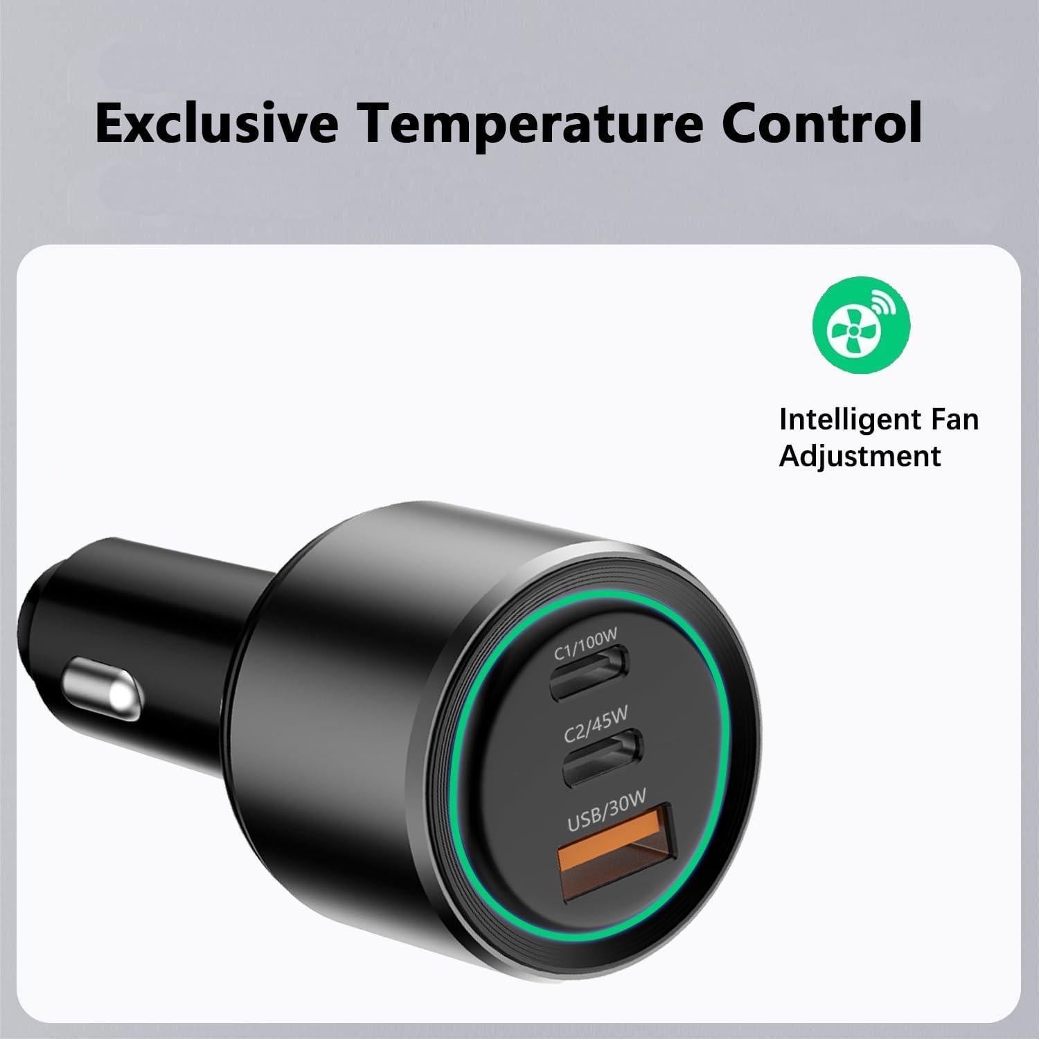 Cargador de Coche USB C 175W Bywulanda 3 Puertos Rápido