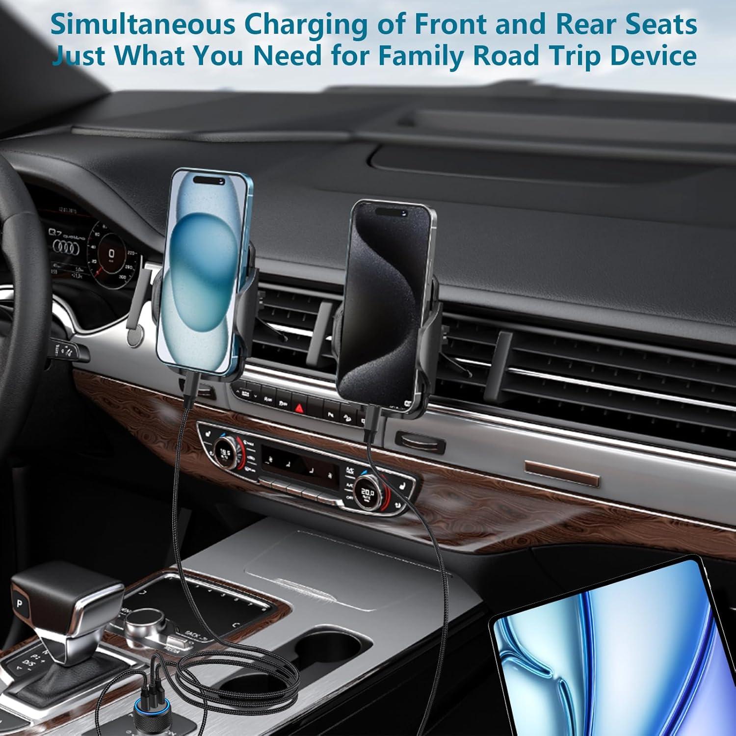 Cargador de Coche Rápido 67W Rombica 3 Puertos USB-C y USB-A