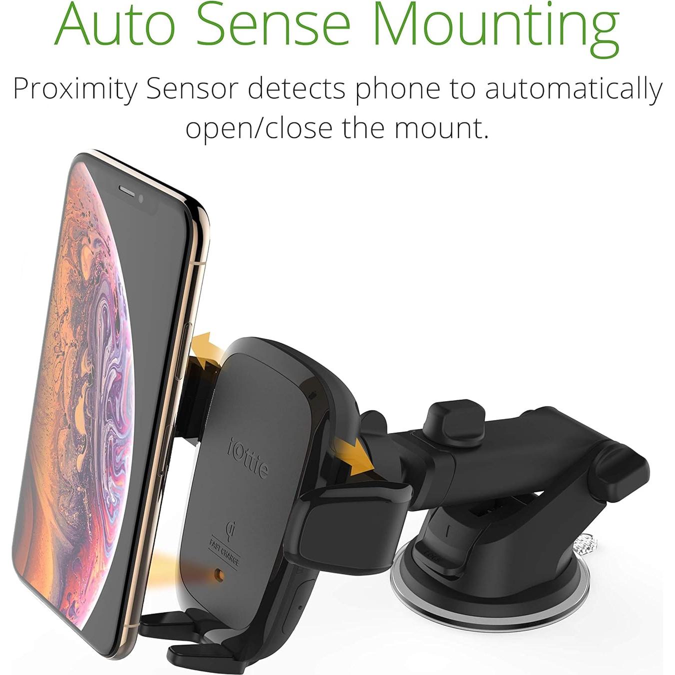 Cargador Inalámbrico para Auto iOttie Auto Sense Qi con Soporte