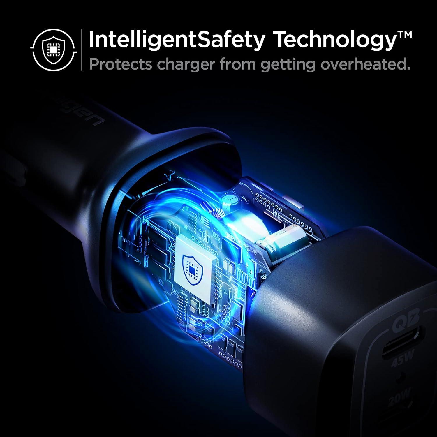 Cargador de Coche USB C Spigen 65W Dual Carga Rápida PD 3.0