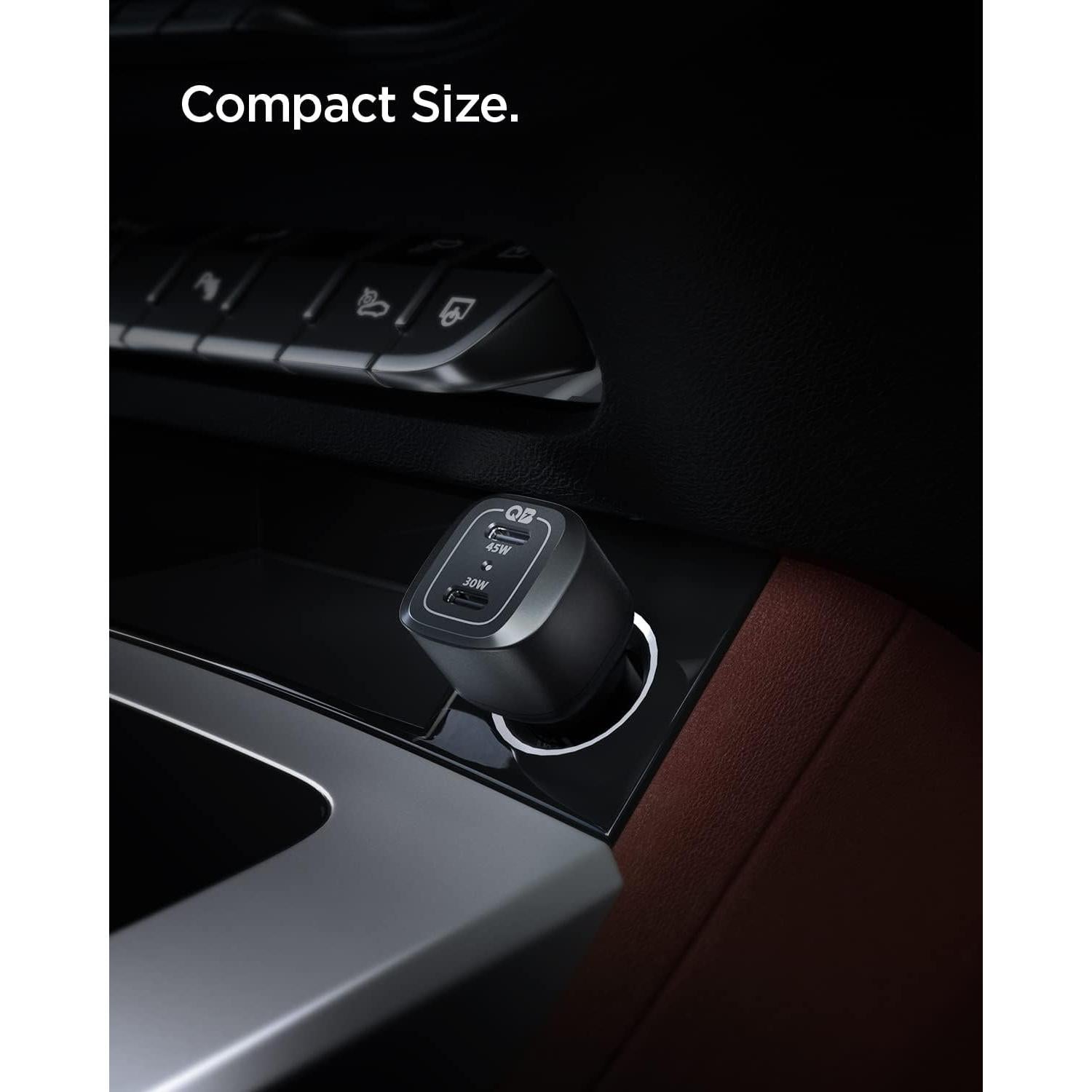 Cargador de Coche Spigen 75W Doble USB Carga Rápida PD