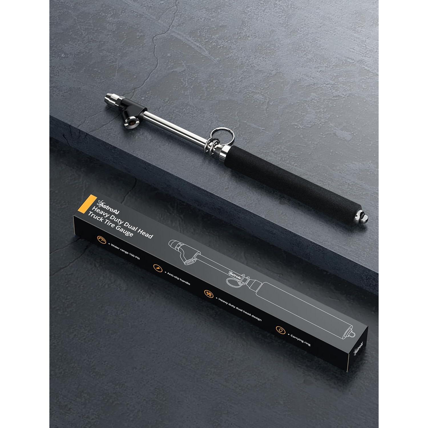 Medidor de Presión de Neumáticos AstroAI 150 PSI Doble Cabezal