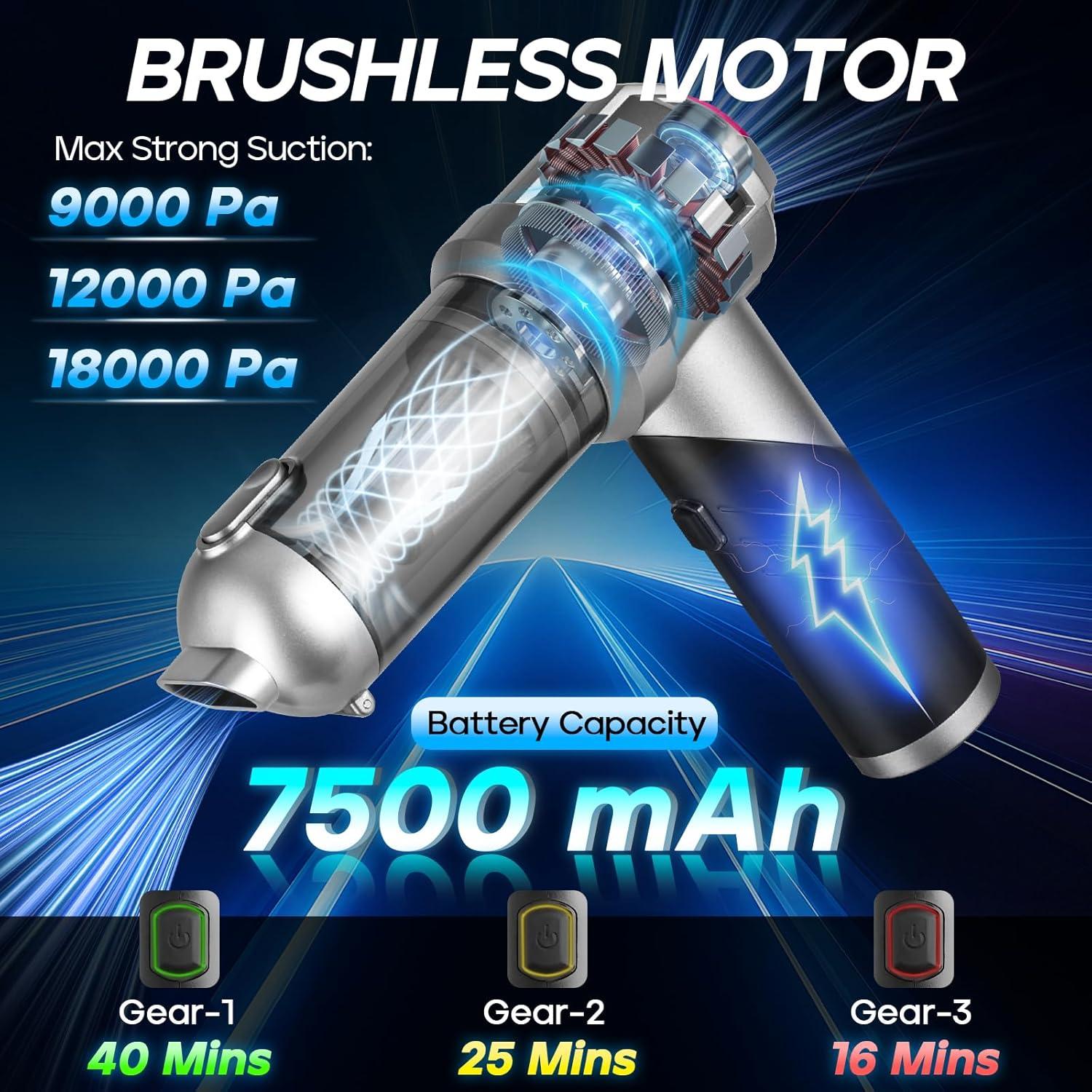 Aspiradora de Coche PeroBuno HL-133 Portátil 180W Sin Cable