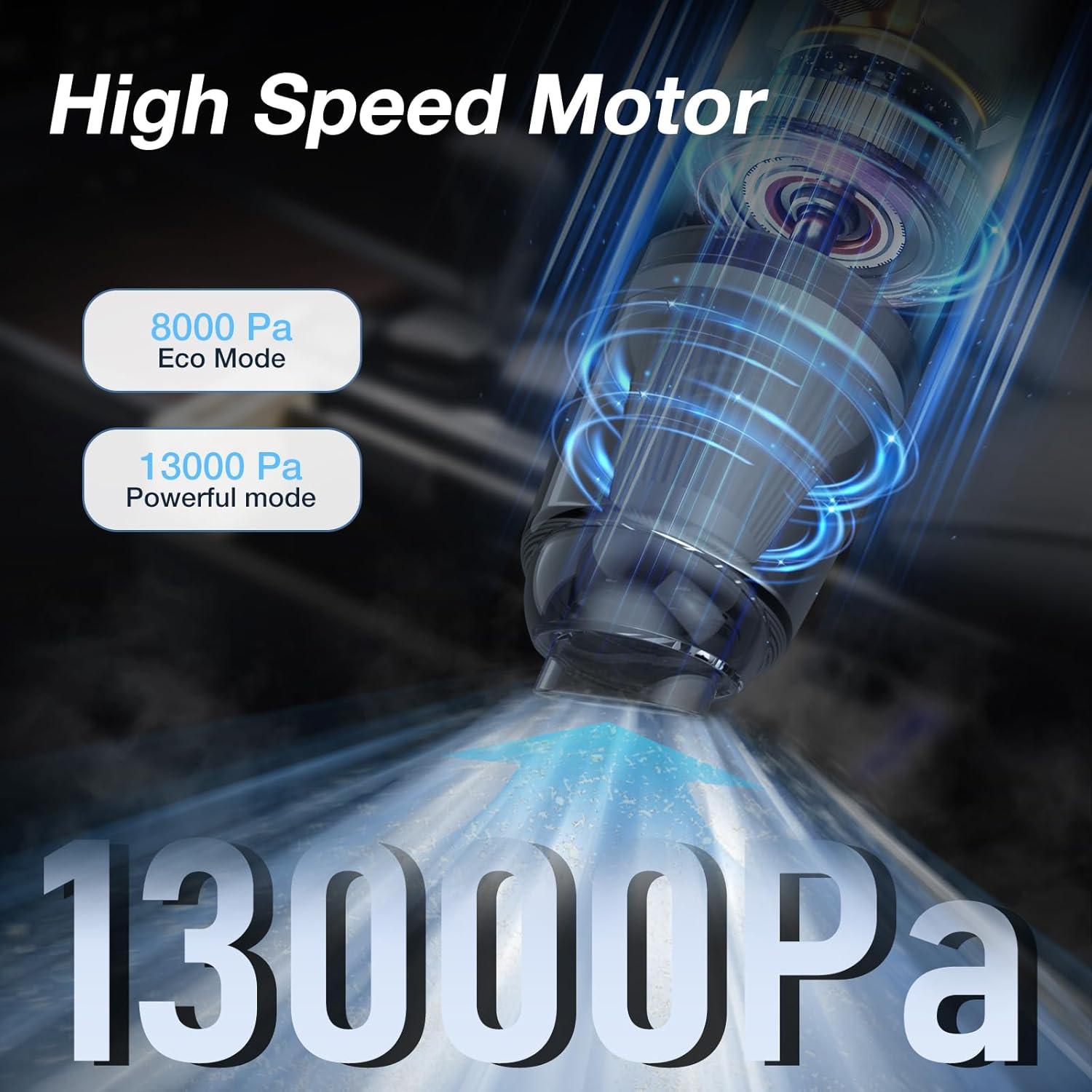 Aspiradora de Mano Inalámbrica LYFUHUI 13000 PA Negra