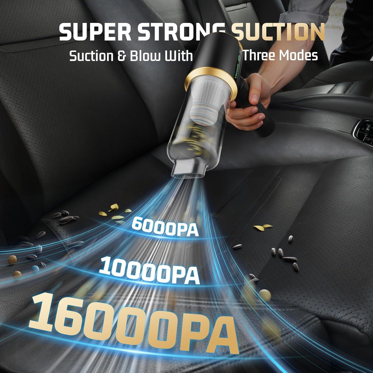 Aspiradora de Mano Inalámbrica JIXINMIYUE HX-606 16000Pa HEPA