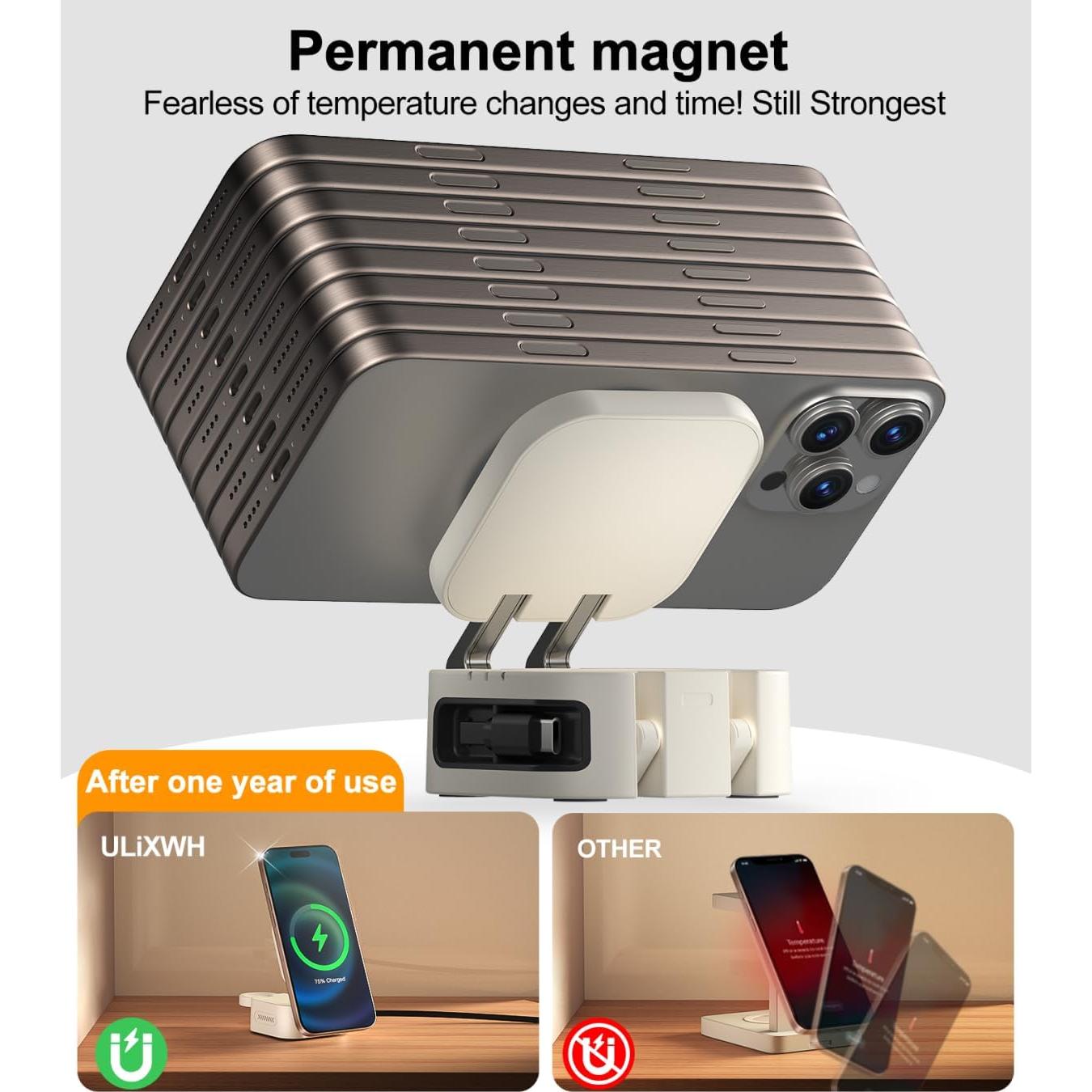 Cargador Inalámbrico 3 en 1 ULiXWH 22.5W para Apple