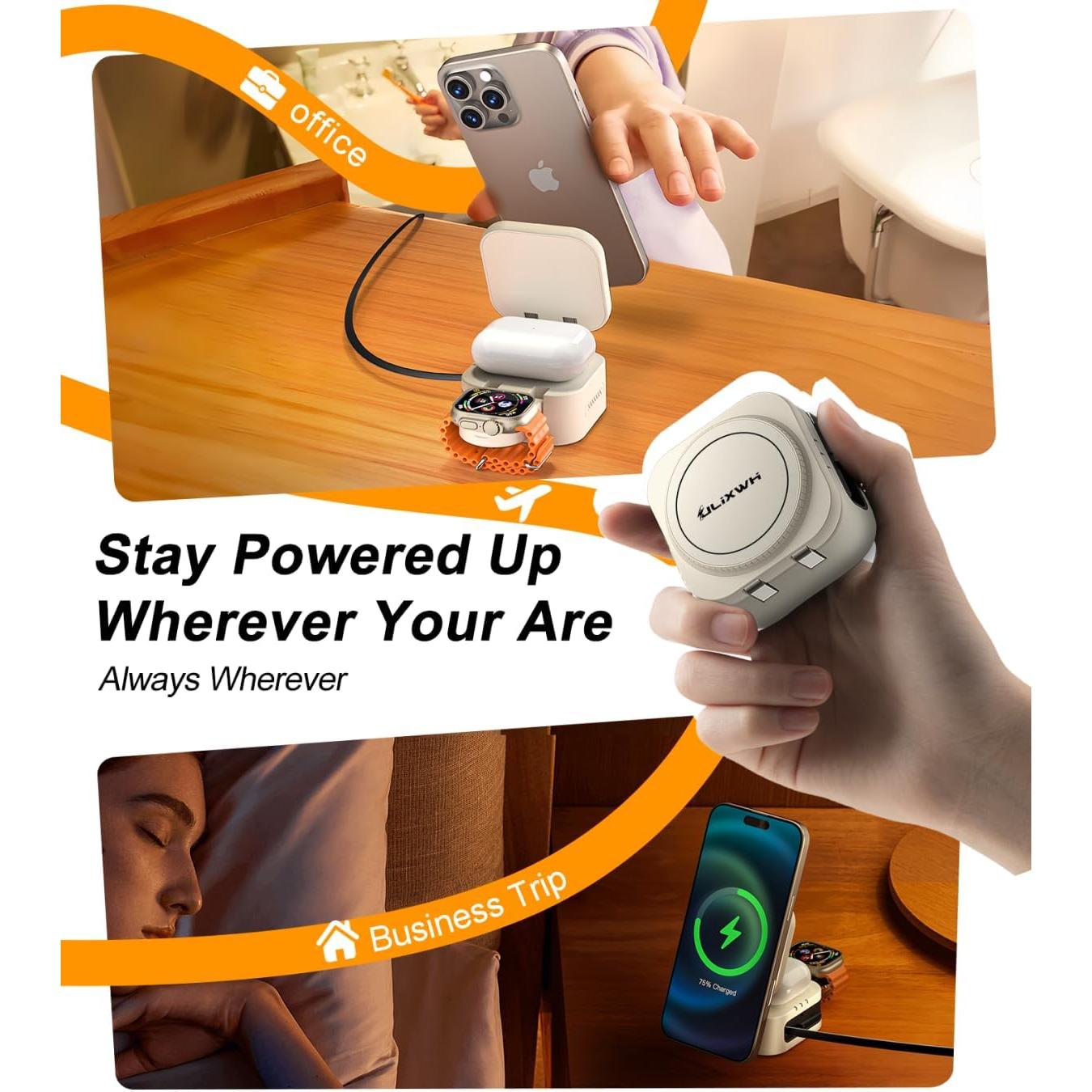 Cargador Inalámbrico 3 en 1 ULiXWH 22.5W para Apple