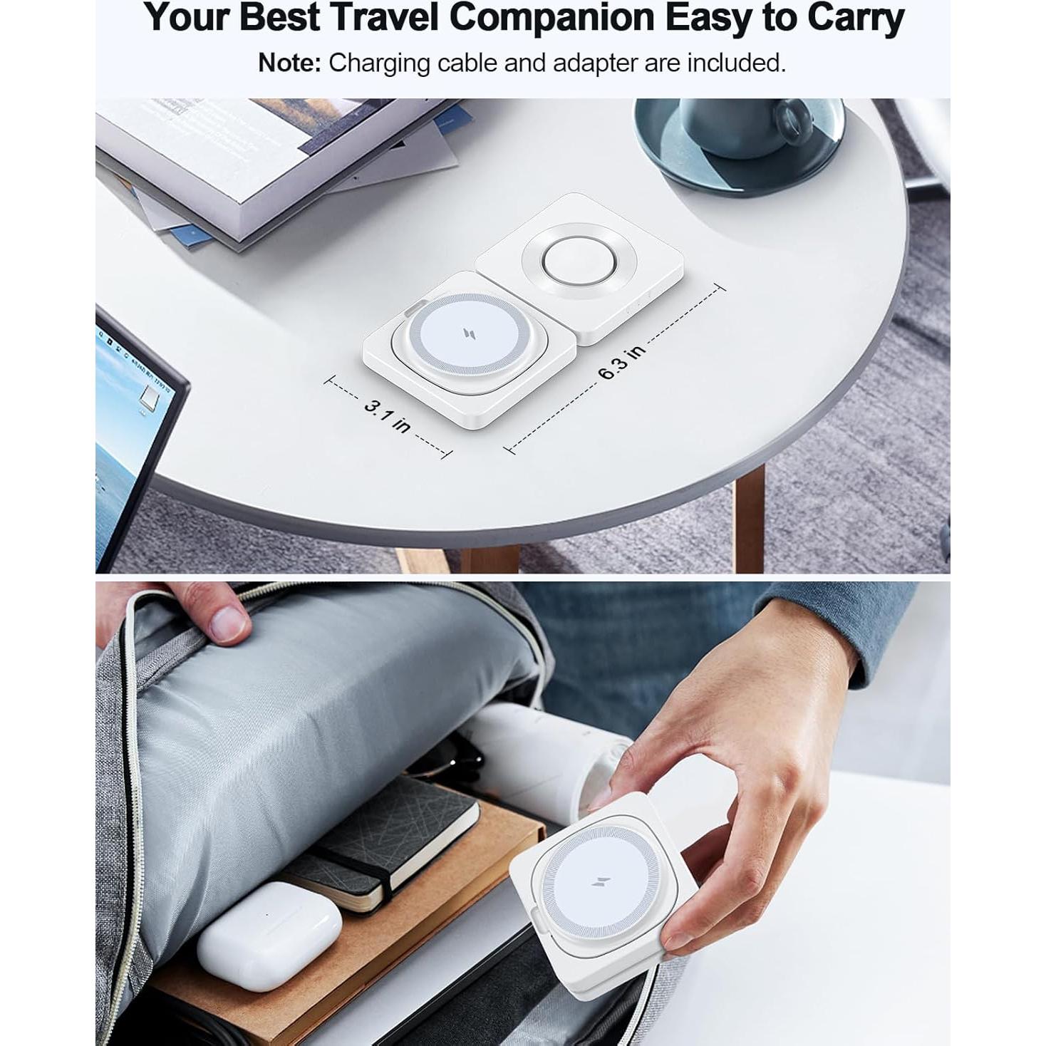 Estación de Carga Inalámbrica 3 en 1 ADADPU Magnética 15W