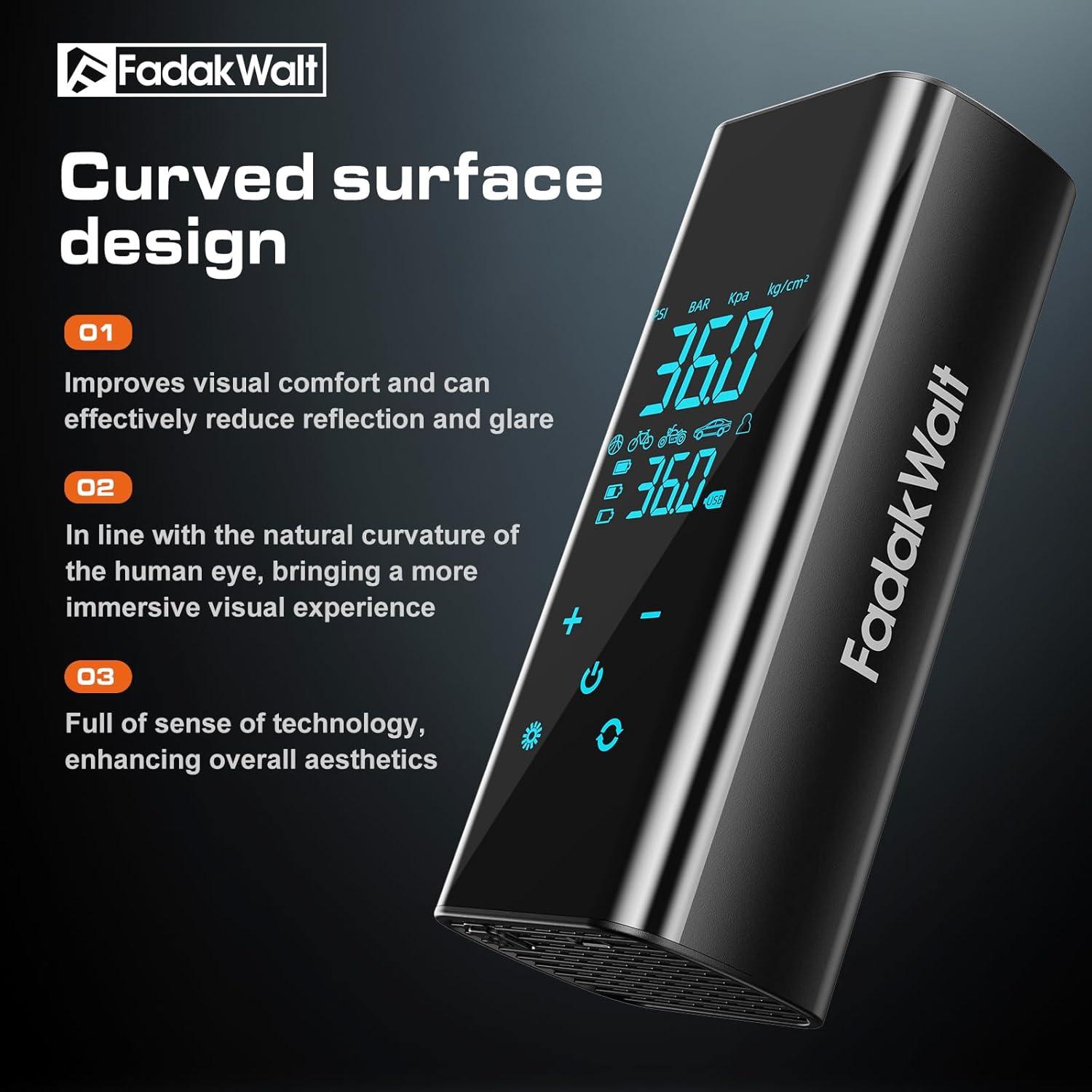 Compresor de Aire FADAKWALT Inalámbrico 150 PSI con Luz LED