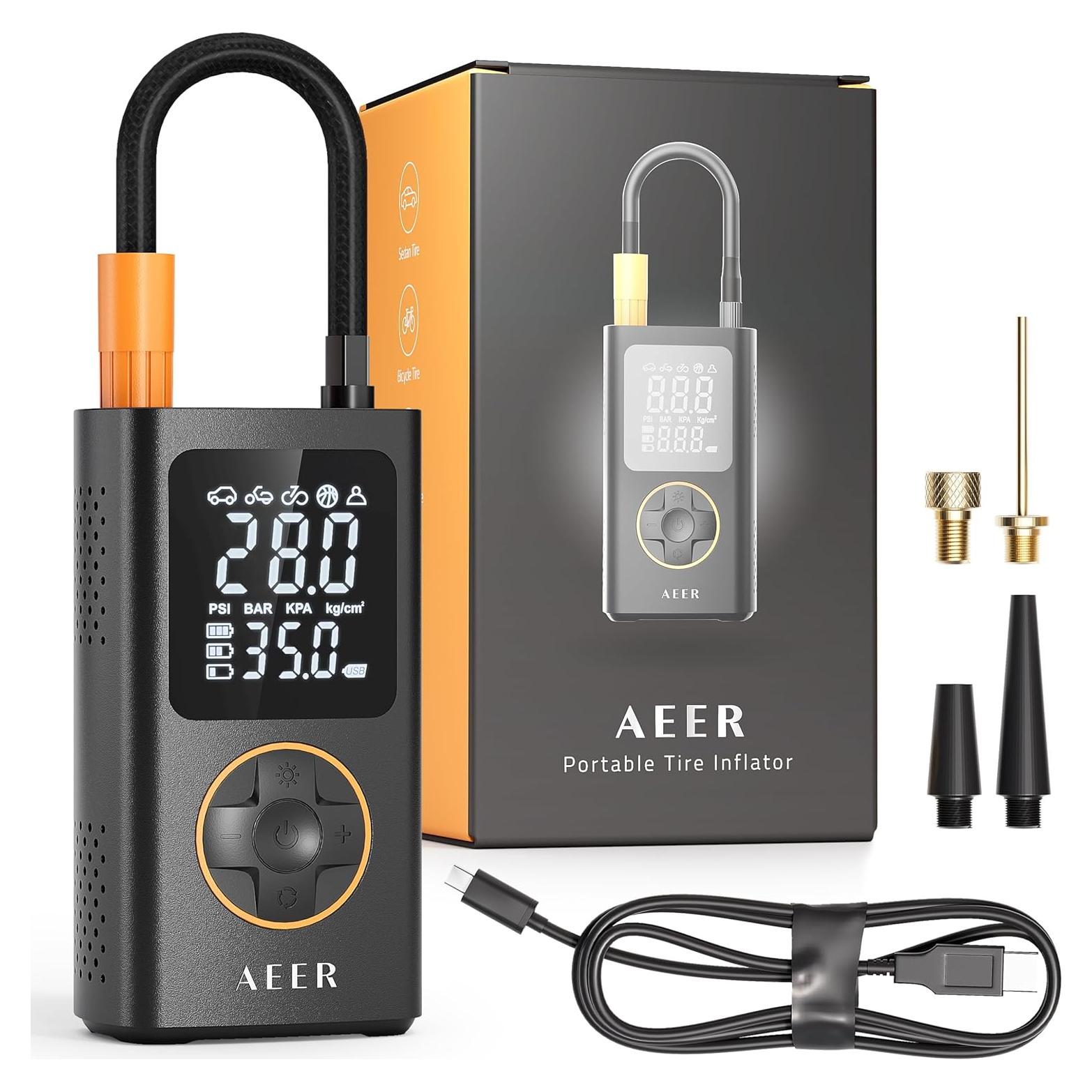 Compresor de Aire Portátil AEER 150 PSI con Medidor Digital