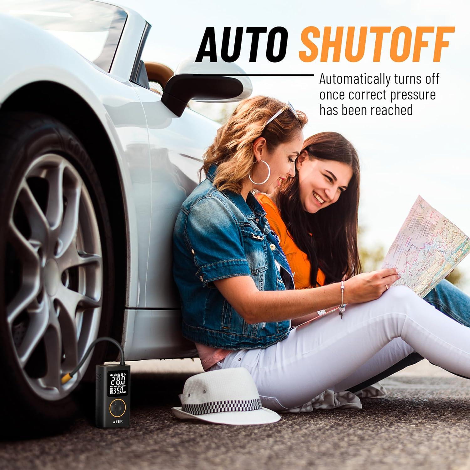 Compresor de Aire Portátil AEER 150 PSI con Medidor Digital