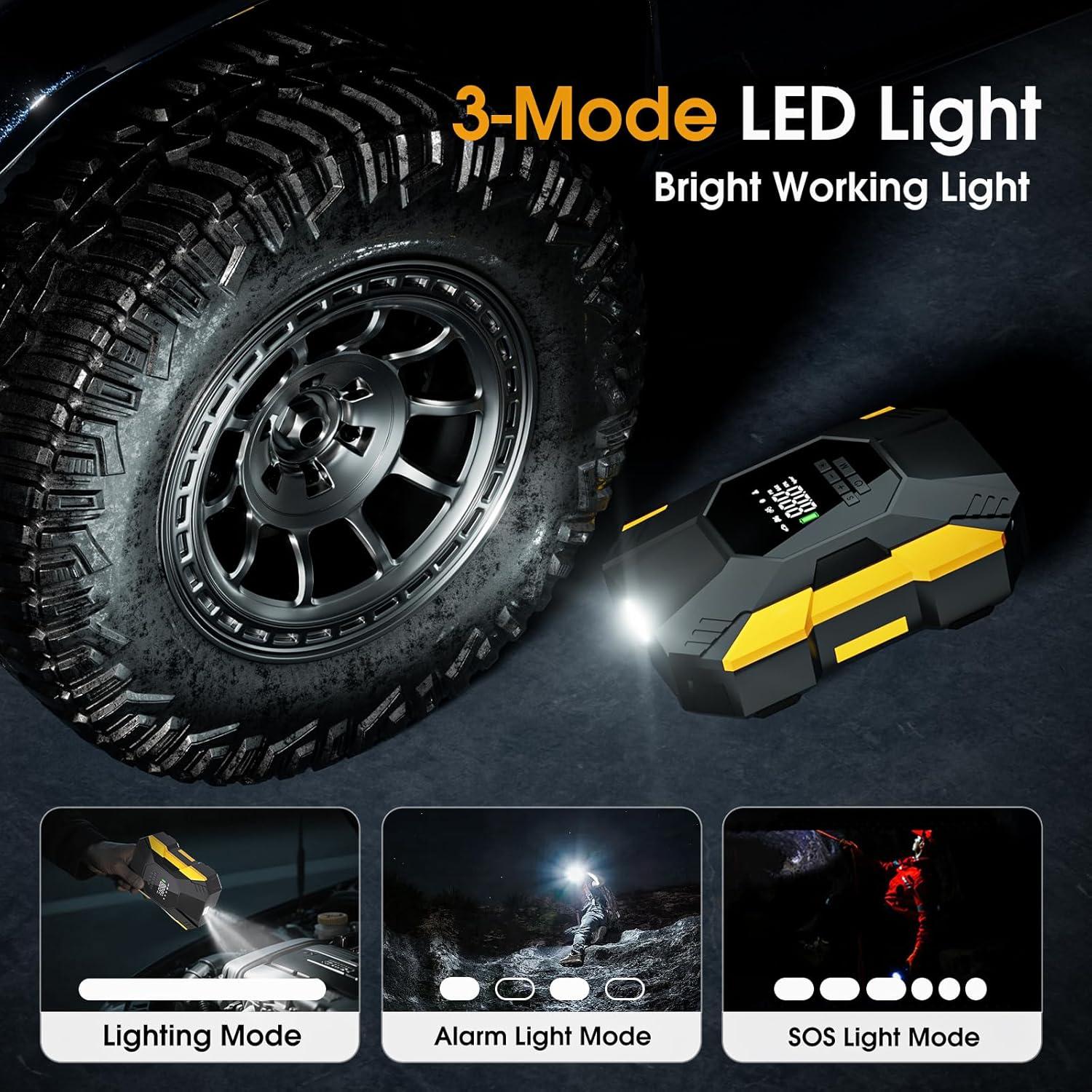 Compresor de Aire Portátil FLYKID 150PSI Batería Recargable