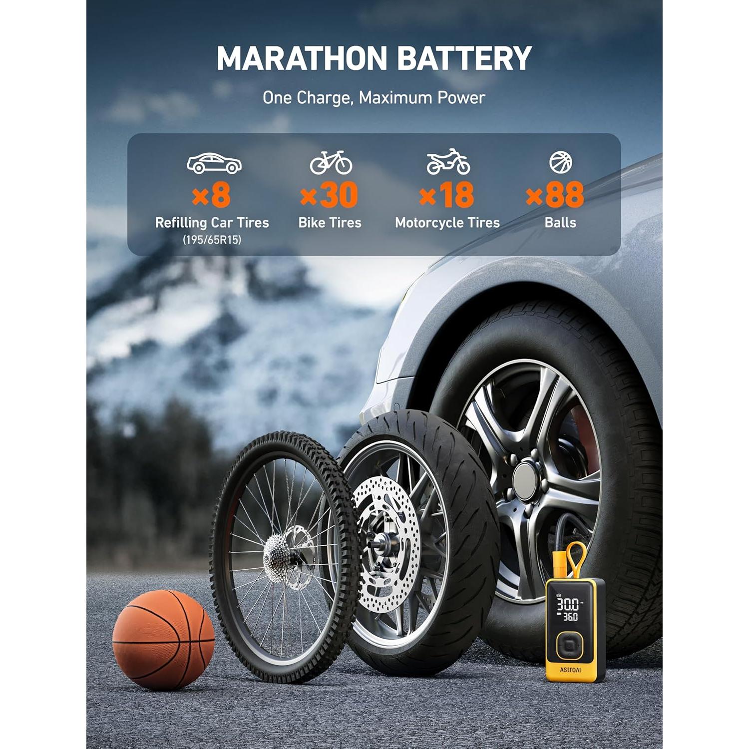 Compresor de Aire Portátil AstroAI L7 150PSI Inalámbrico